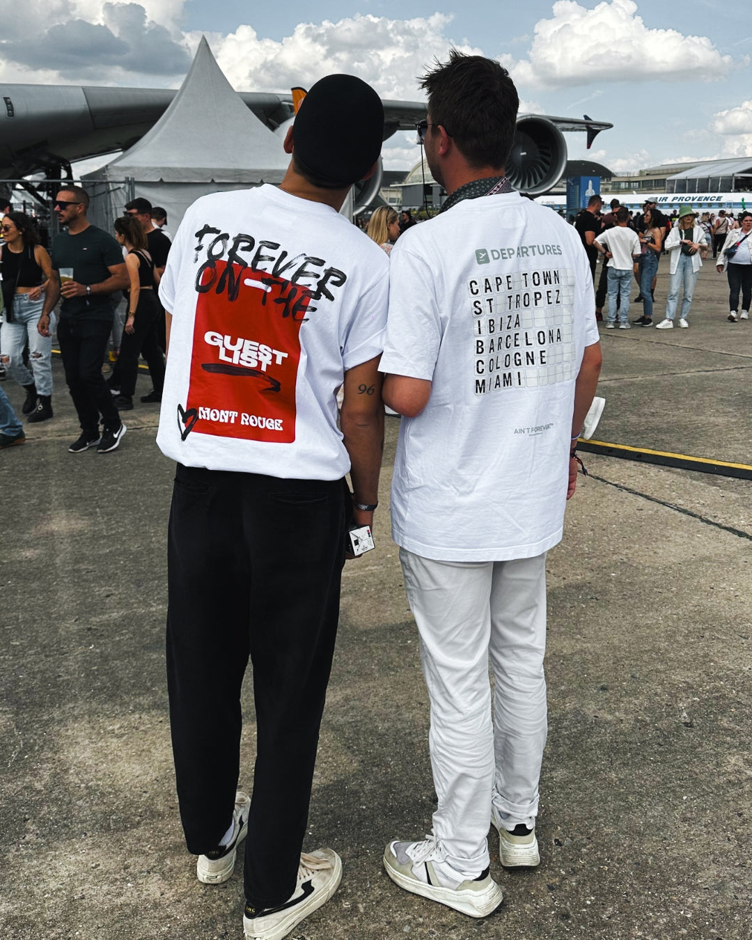 FOREVER ON THE GUESTLIST T-SHIRT (WHITE / MONT ROUGE)