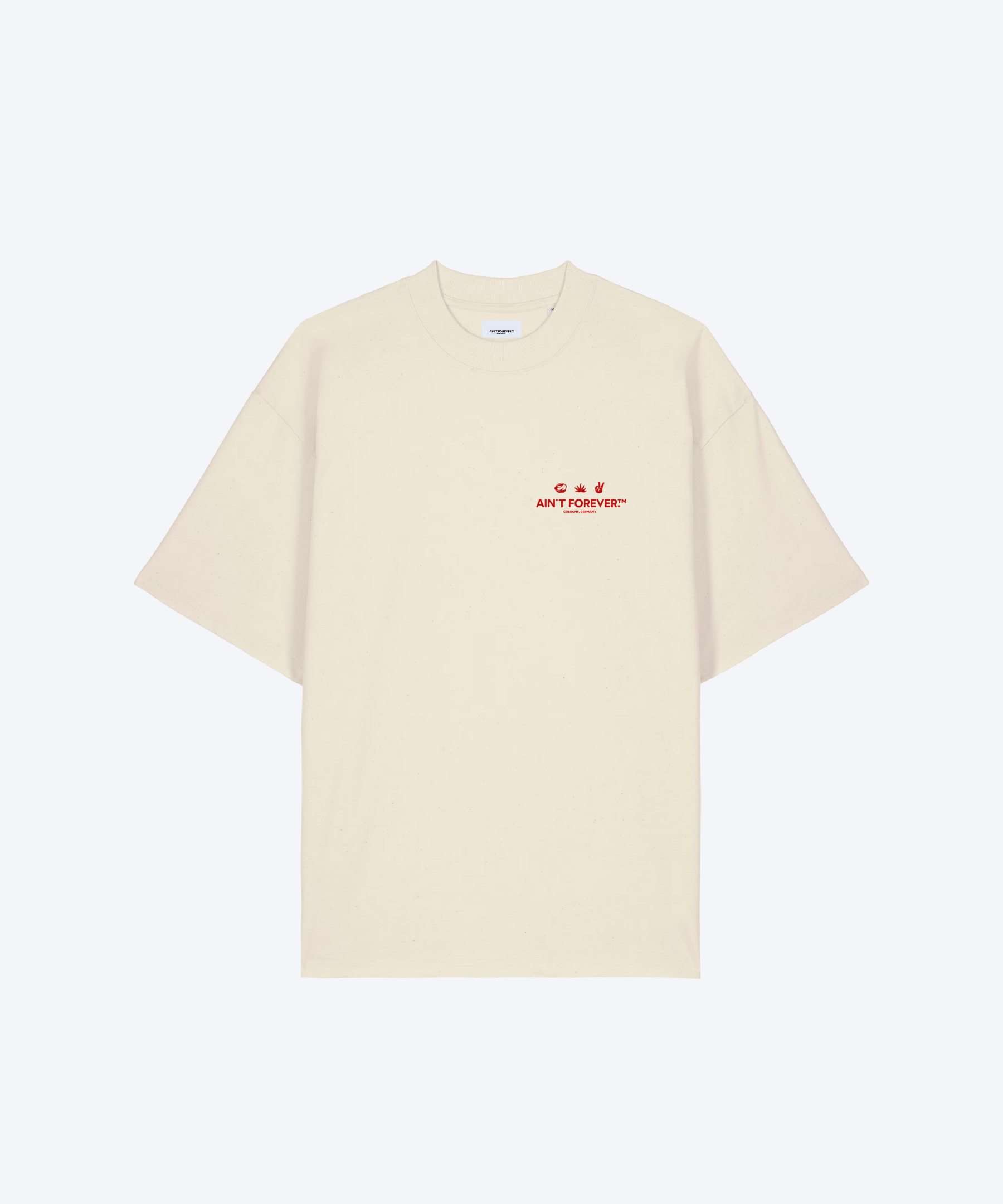 THE "HOT GIRLS DRINK TEQUILA" T-SHIRT (CREAM/RED)
