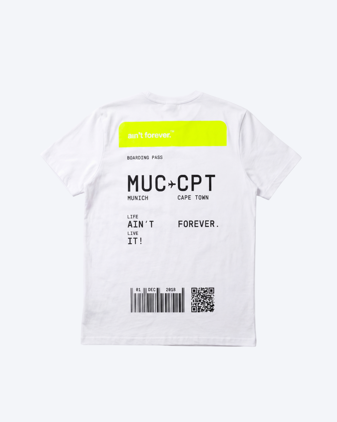 THE NEON BOARDING PASS T-SHIRT (MUC-CPT)