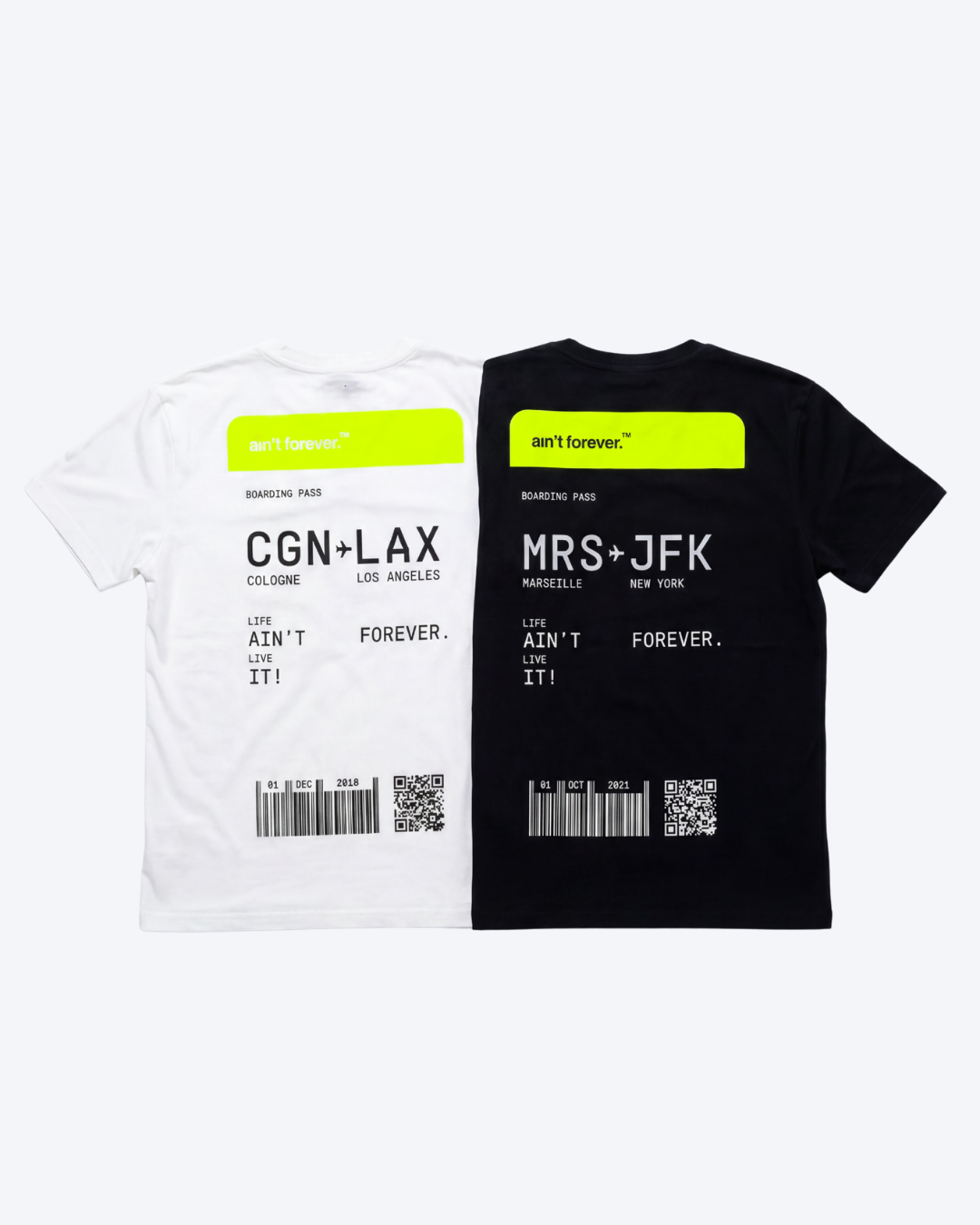 2 PIECES - NEON BOARDING PASS BUNDLE (REGULAR FIT)