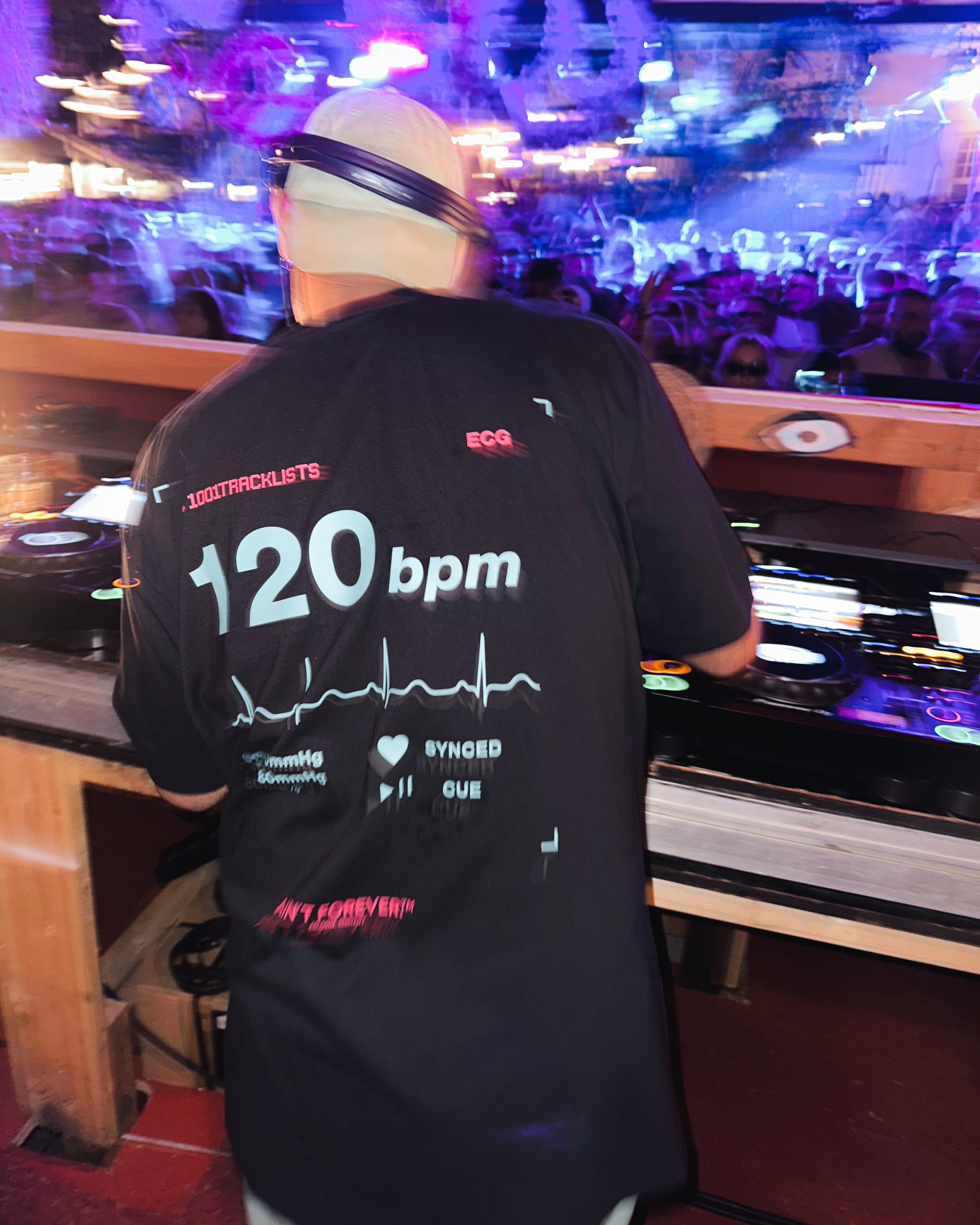 THE BPM T-SHIRT (BLACK / TURQUOISE / 1001TRACKLISTS)