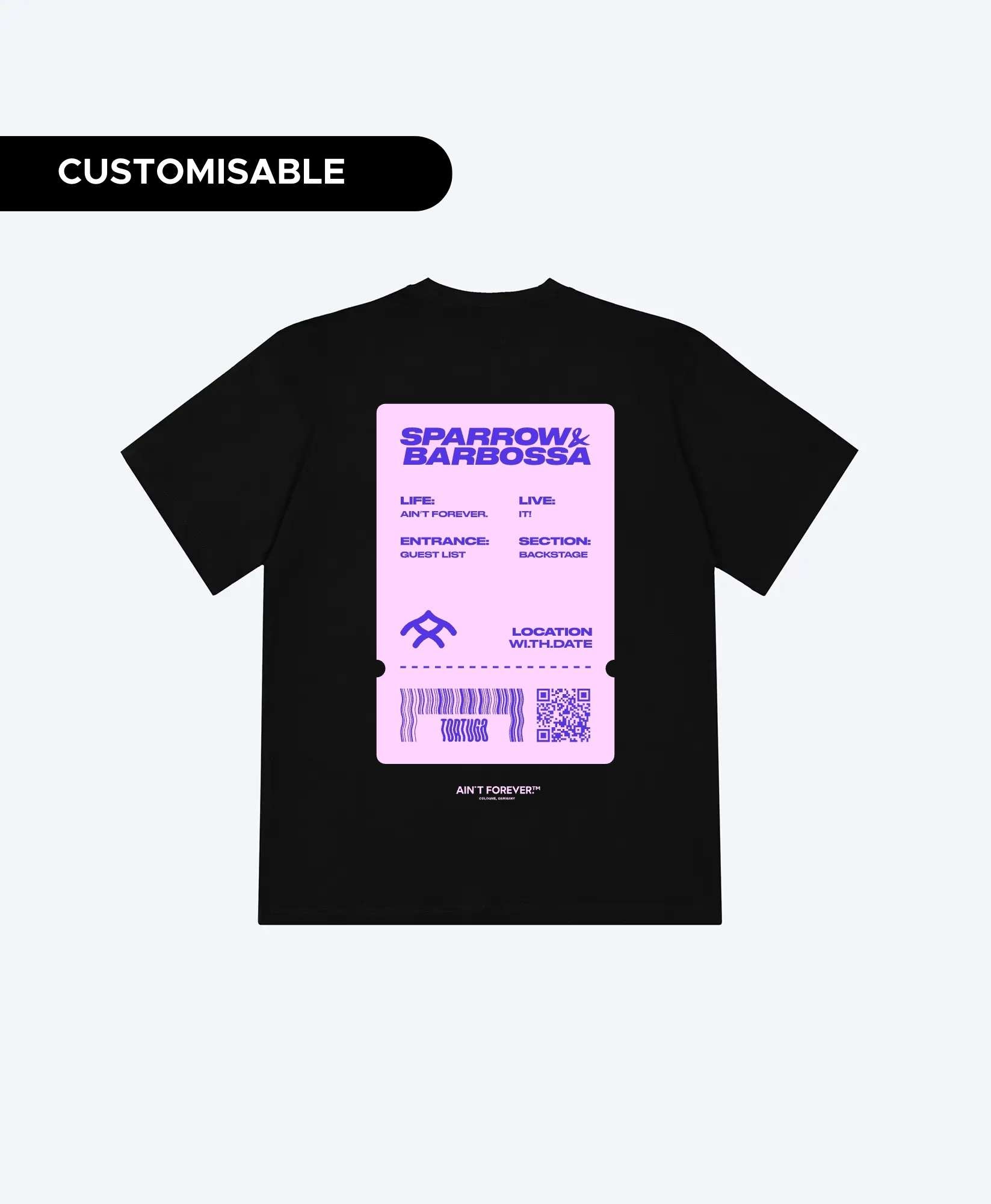 THE BACKSTAGE T-SHIRT CONFIGURATOR (BLACK / SPARROW & BARBOSSA)