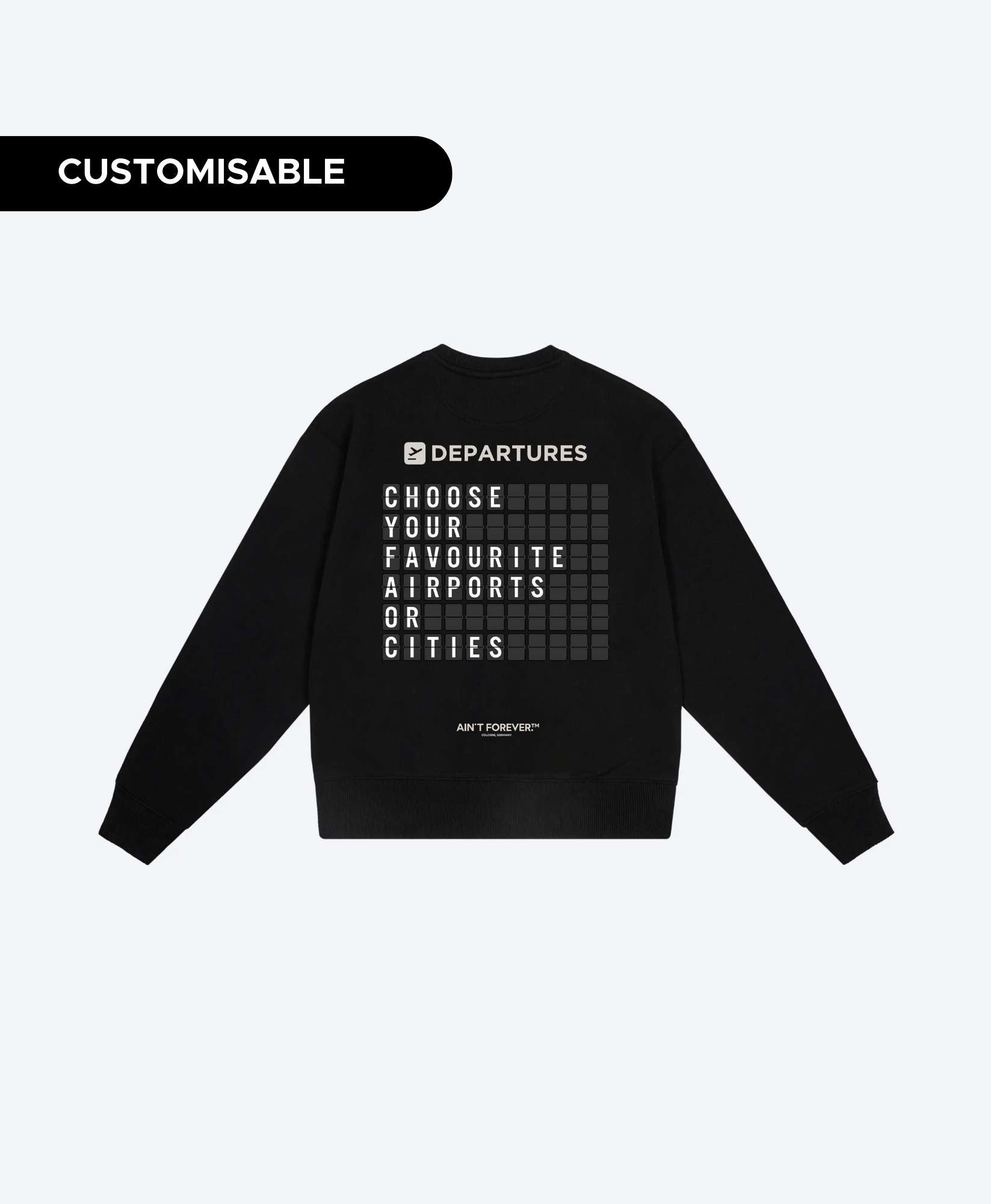THE DEPARTURES SWEATSHIRT (BLACK / DESERT DUST)