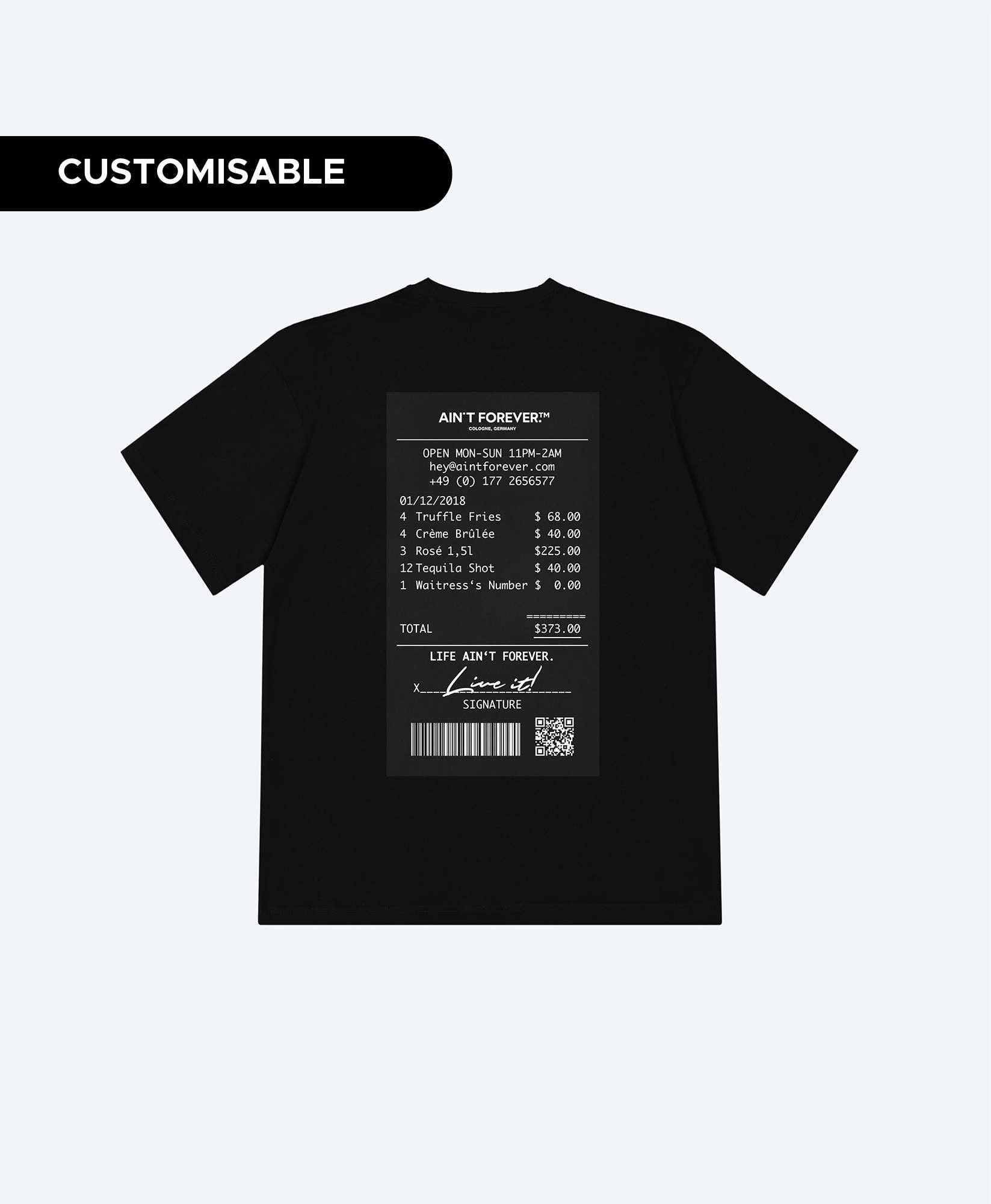 THE NIGHT OUT T-SHIRT (BLACK/BLACK)