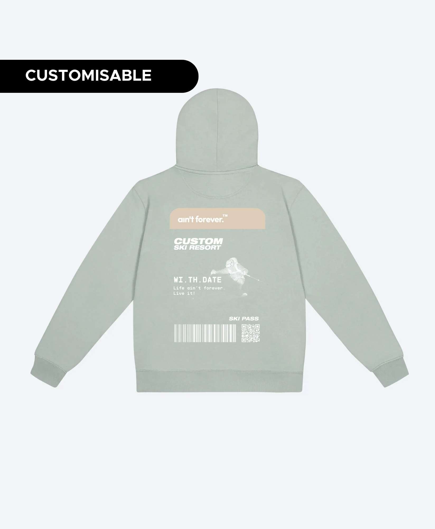 THE SKI PASS HOODIE (PASTEL / BEIGE)