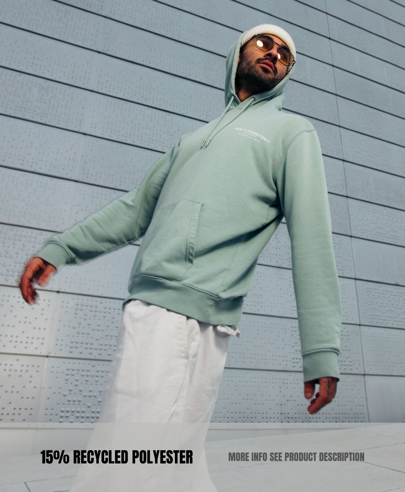 THE LIVE IT! HOODIE (ALOE / WHITE)