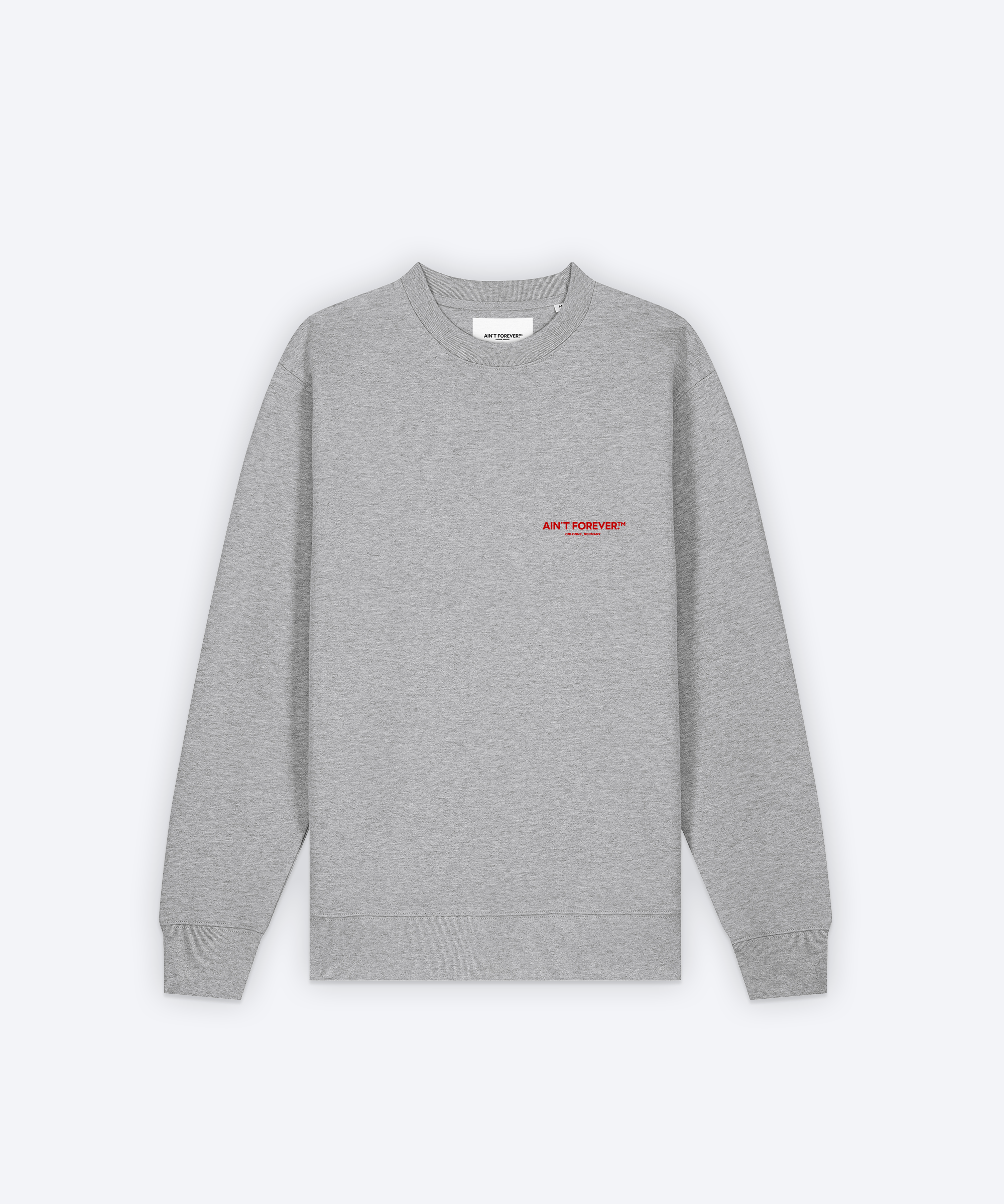 THE ESSENTIAL SWEATSHIRT (HEATHER GREY/RED)