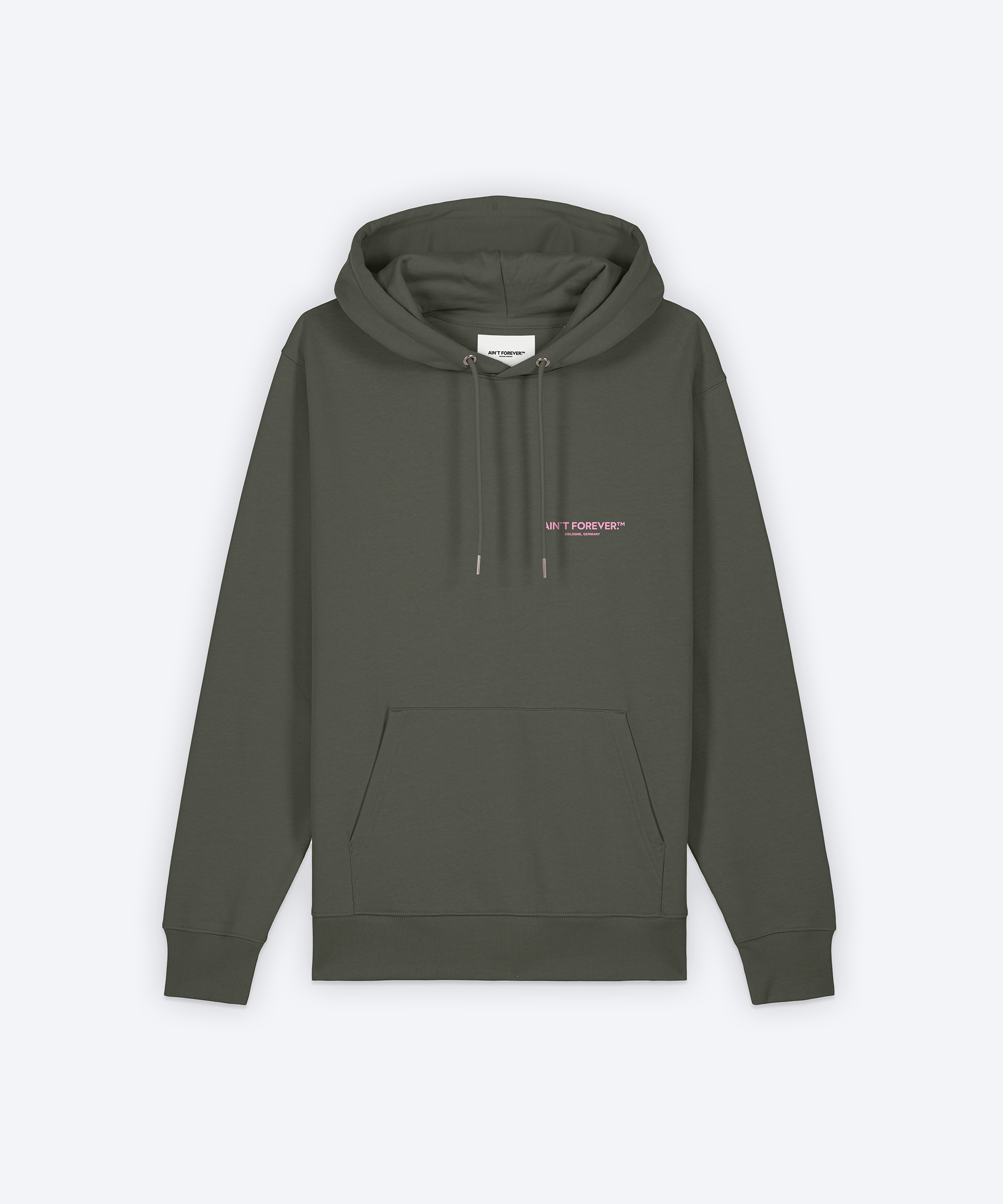THE ESSENTIAL HOODIE (KHAKI/PINK)