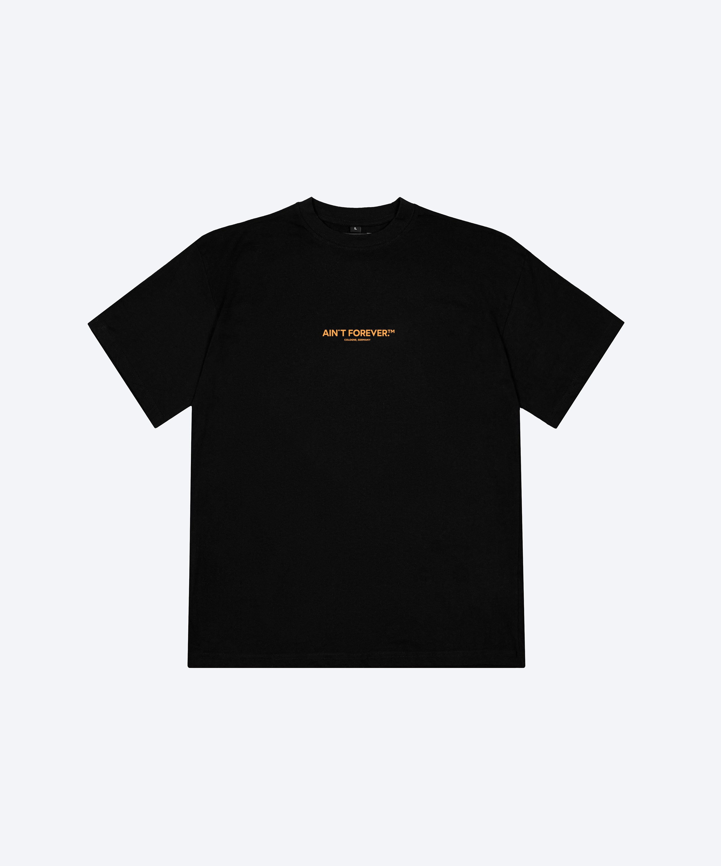 THE DEPARTURES T-SHIRT (BLACK / ORANGE)
