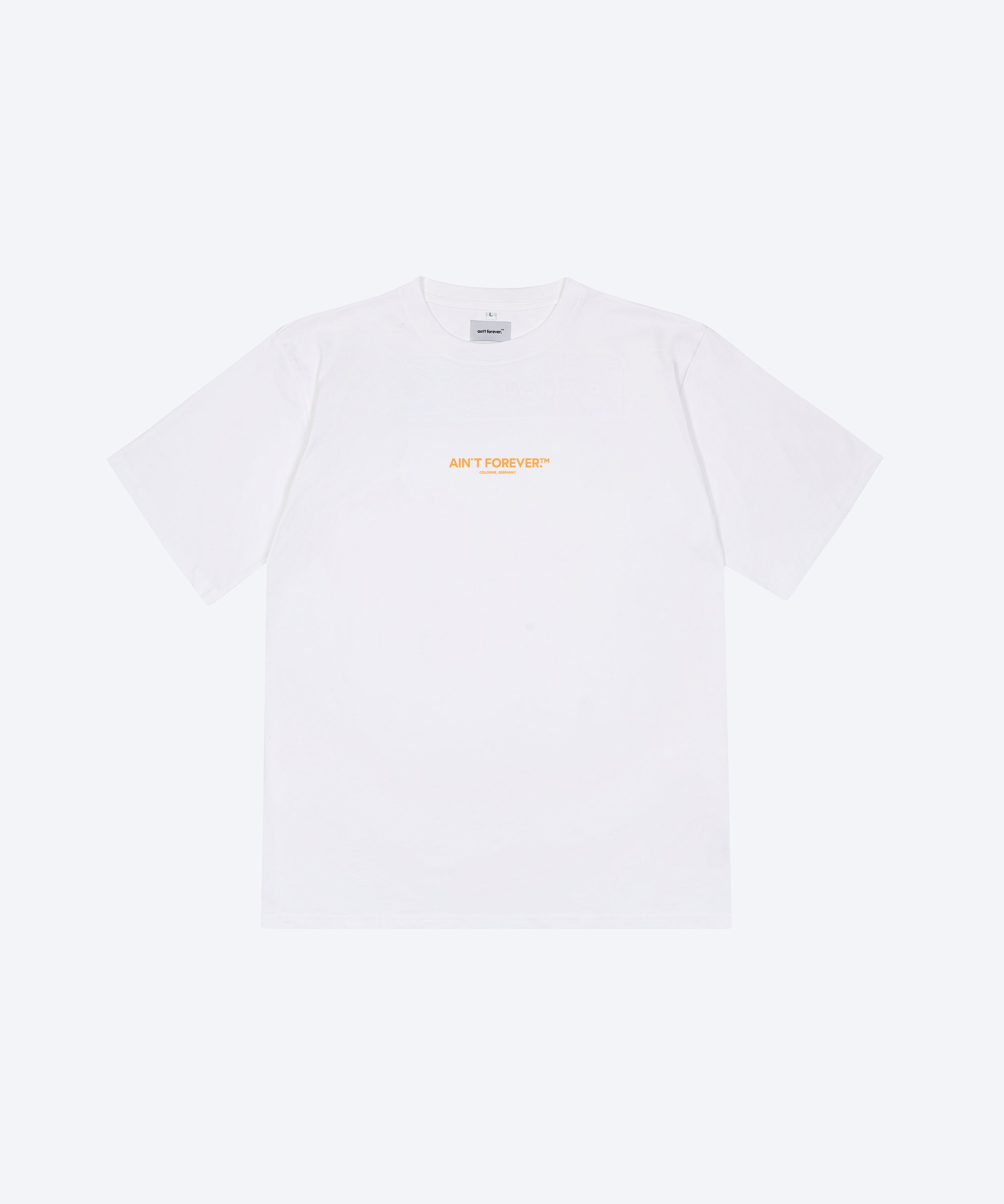 THE DEPARTURES T-SHIRT (WHITE / ORANGE)