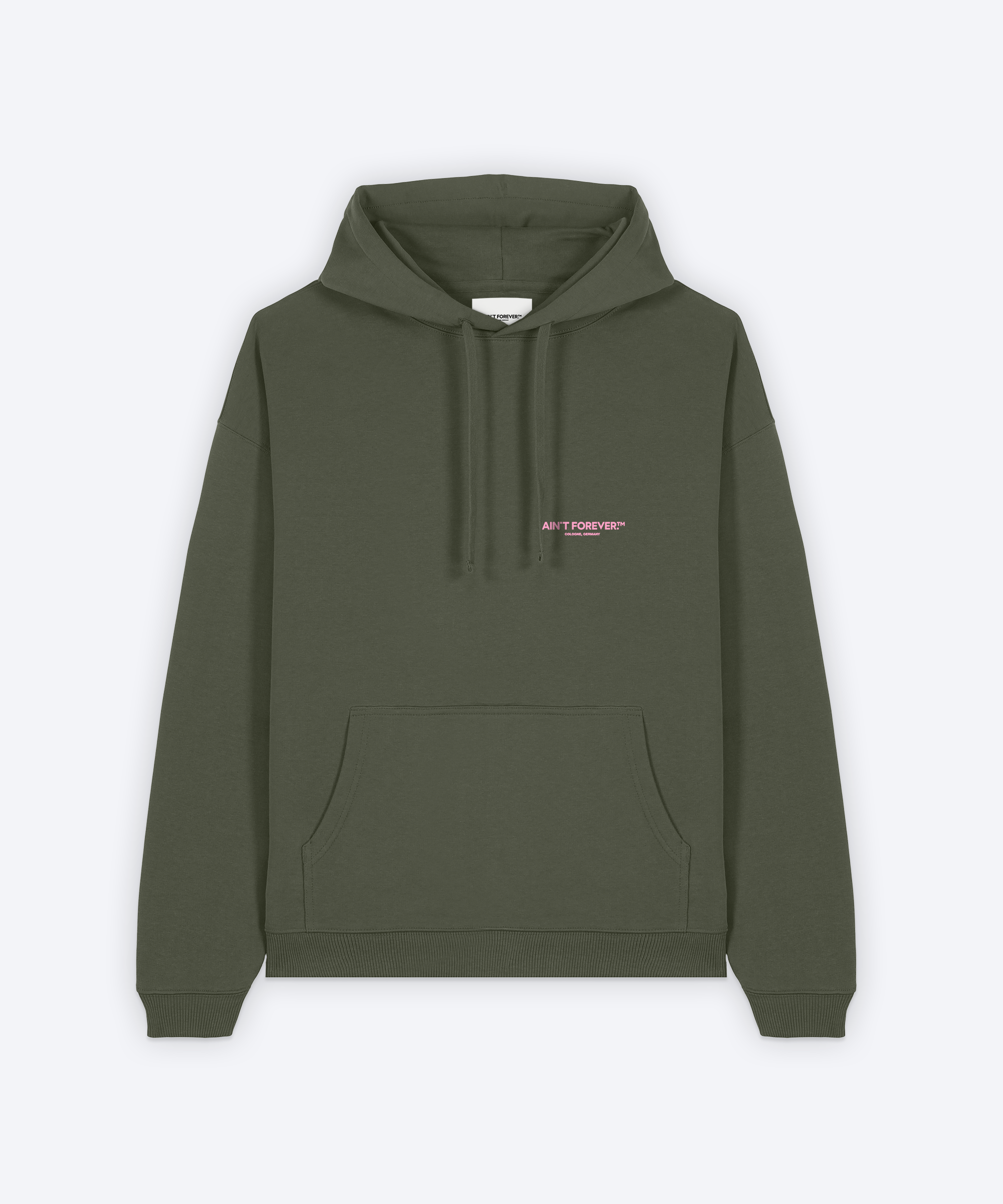 THE ESSENTIAL HOODIE (KHAKI/PINK)
