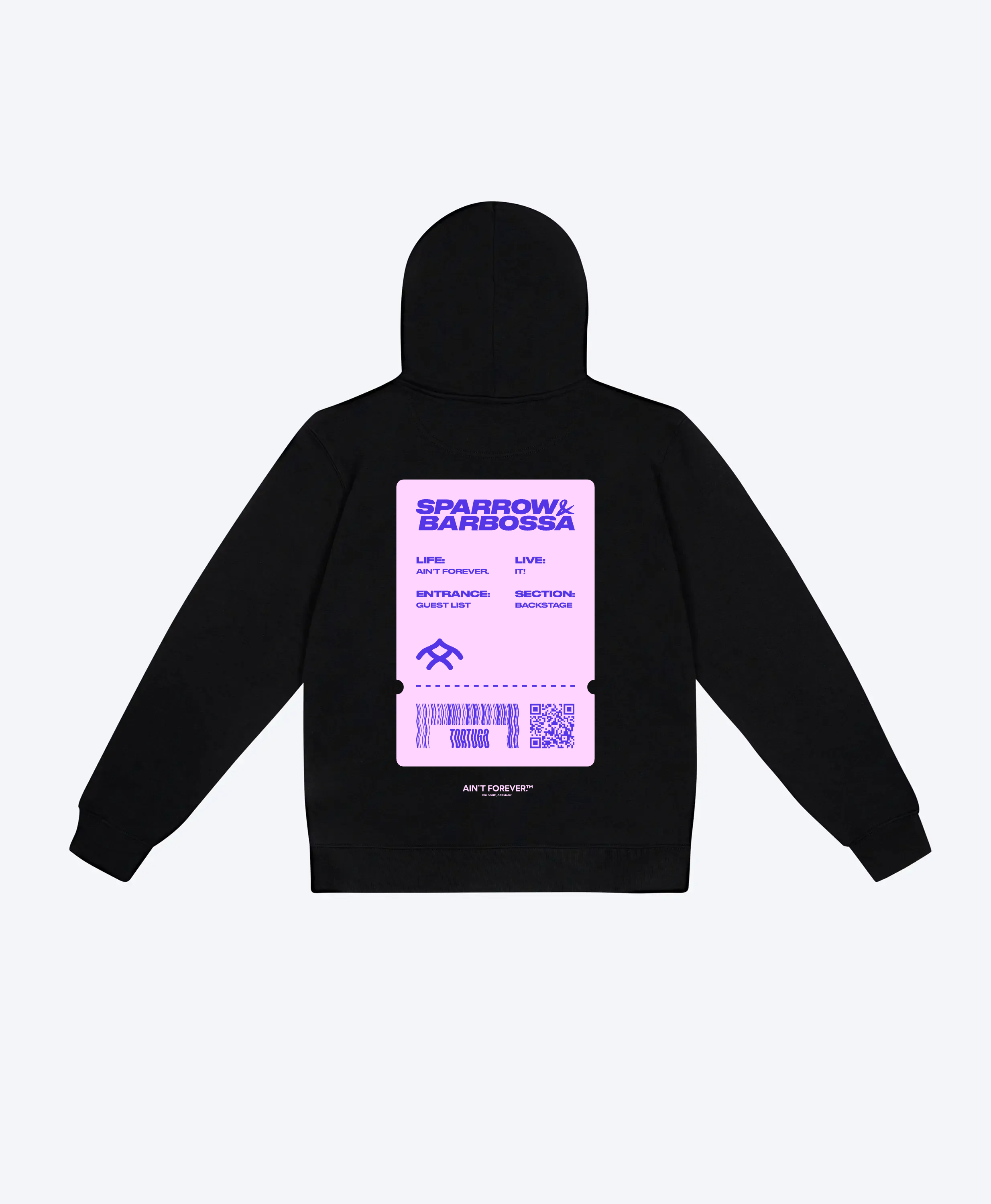 THE BACKSTAGE HOODIE (BLACK / SPARROW & BARBOSSA)