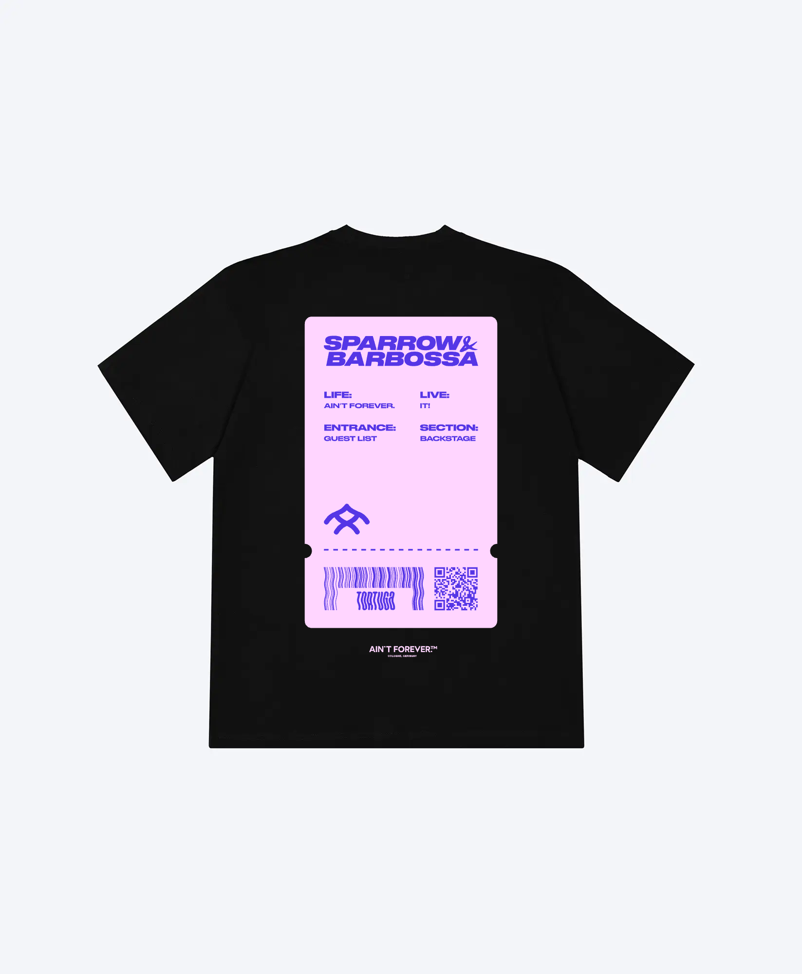THE BACKSTAGE T-SHIRT (BLACK / SPARROW & BARBOSSA)