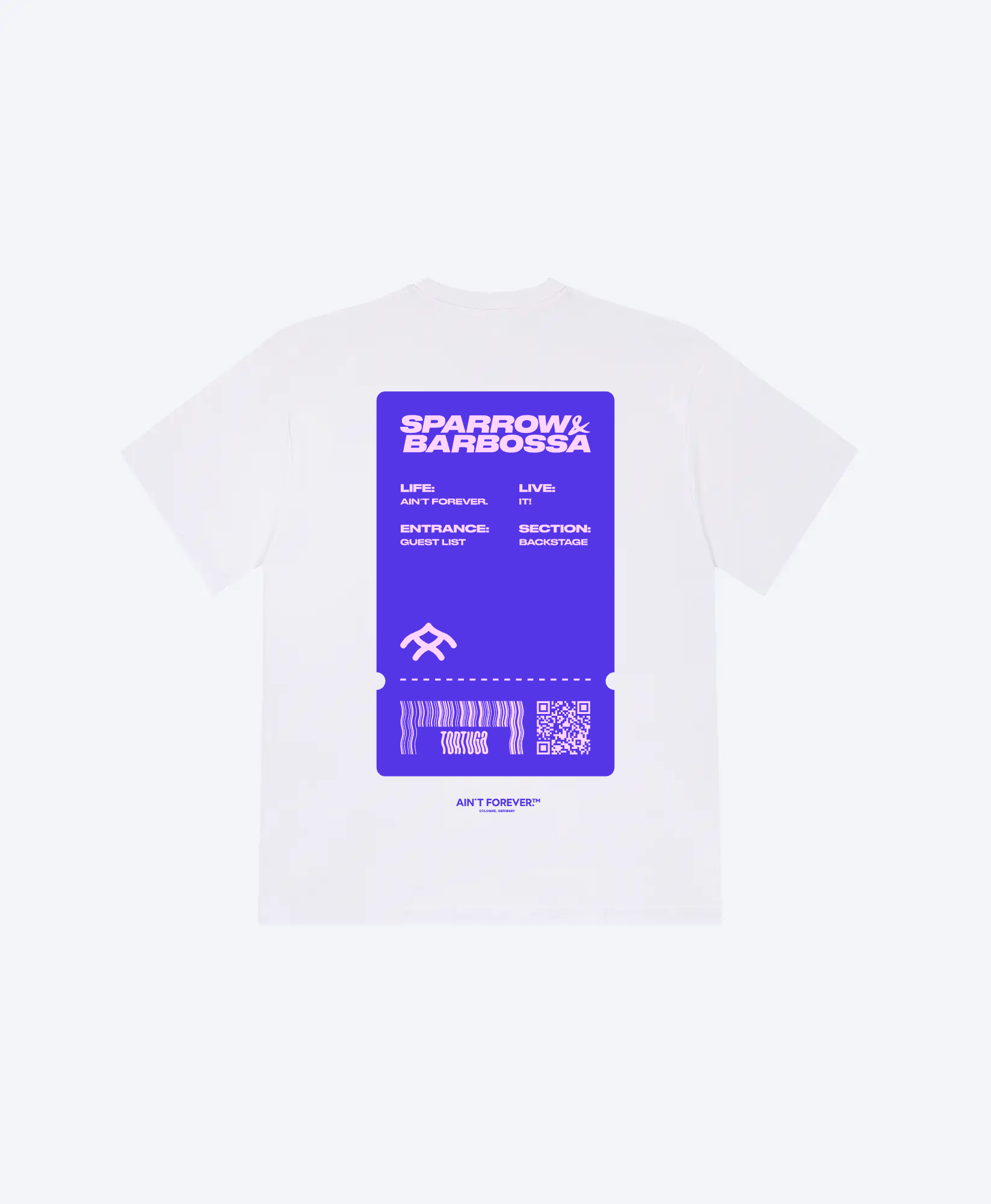 THE BACKSTAGE T-SHIRT (WHITE / SPARROW & BARBOSSA)
