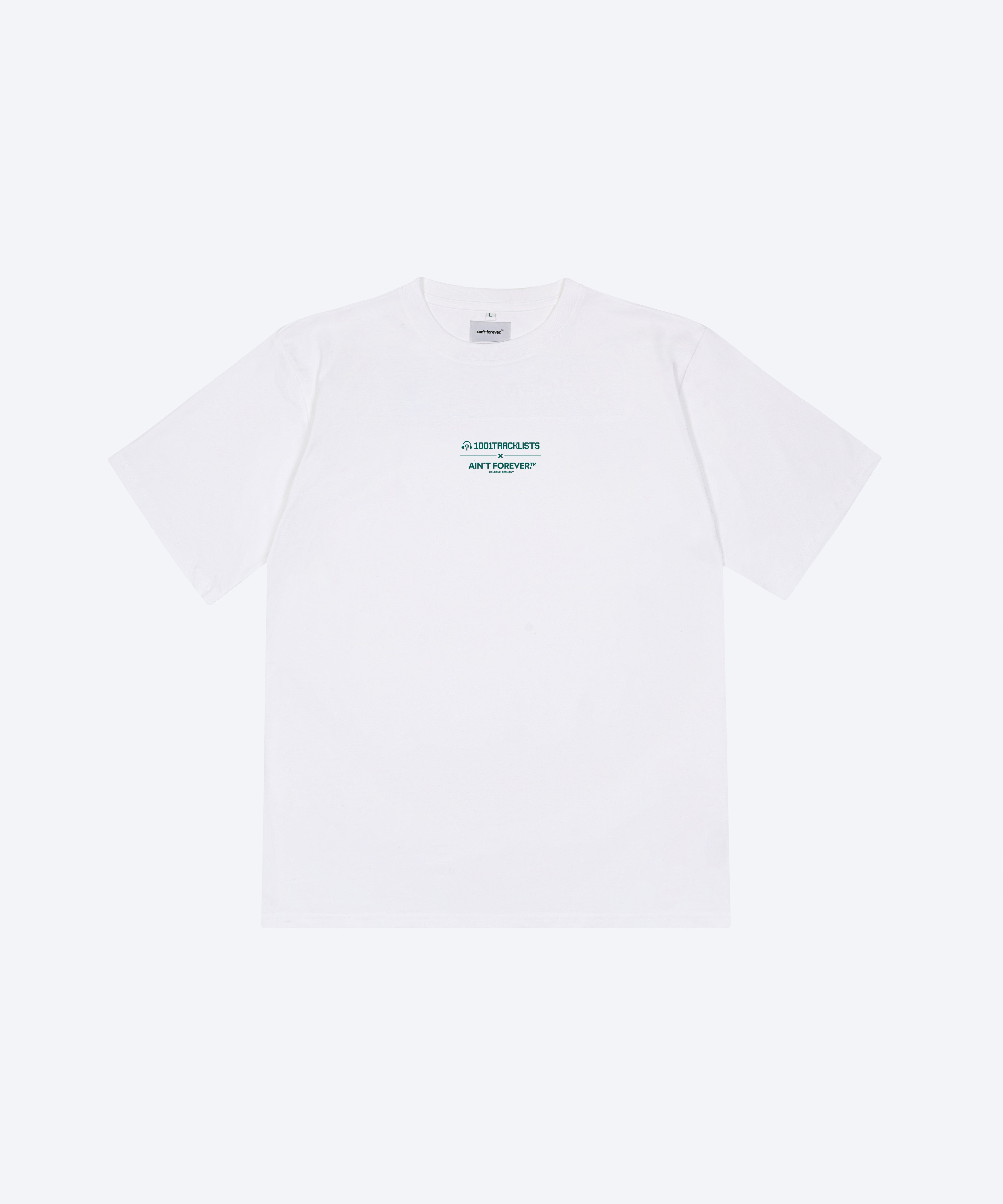 THE BPM T-SHIRT (WHITE / GREEN / 1001TRACKLISTS)