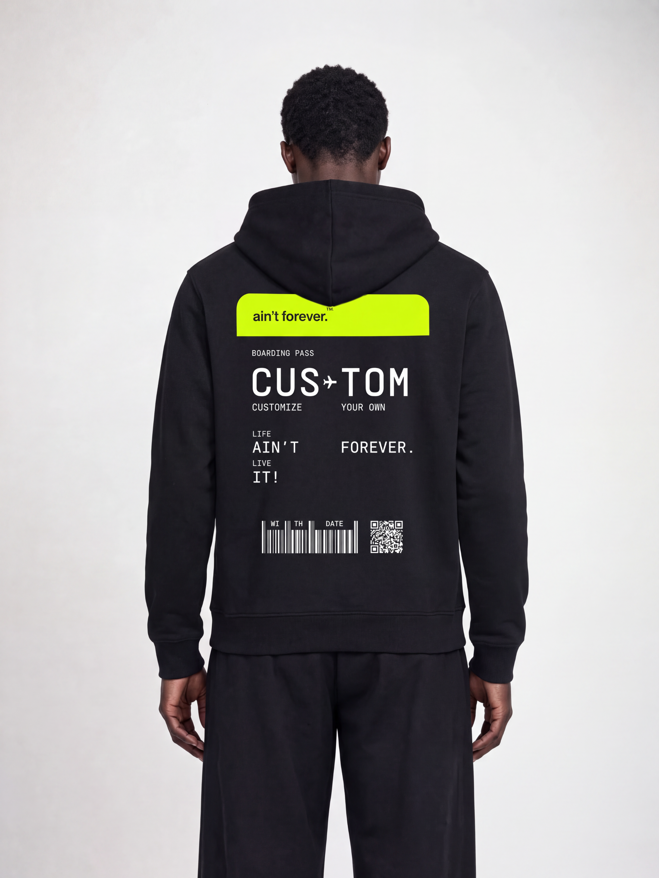 THE ORIGINAL BOARDING PASS HOODIE