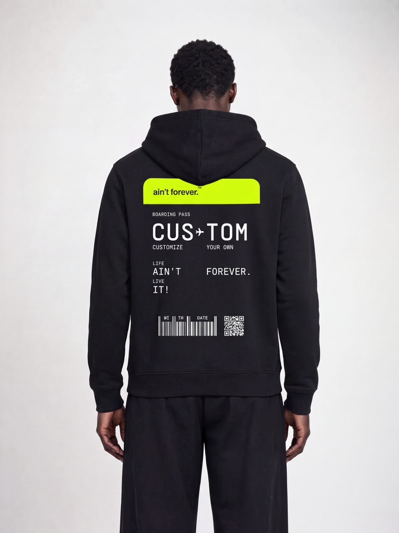THE ORIGINAL BOARDING PASS HOODIE
