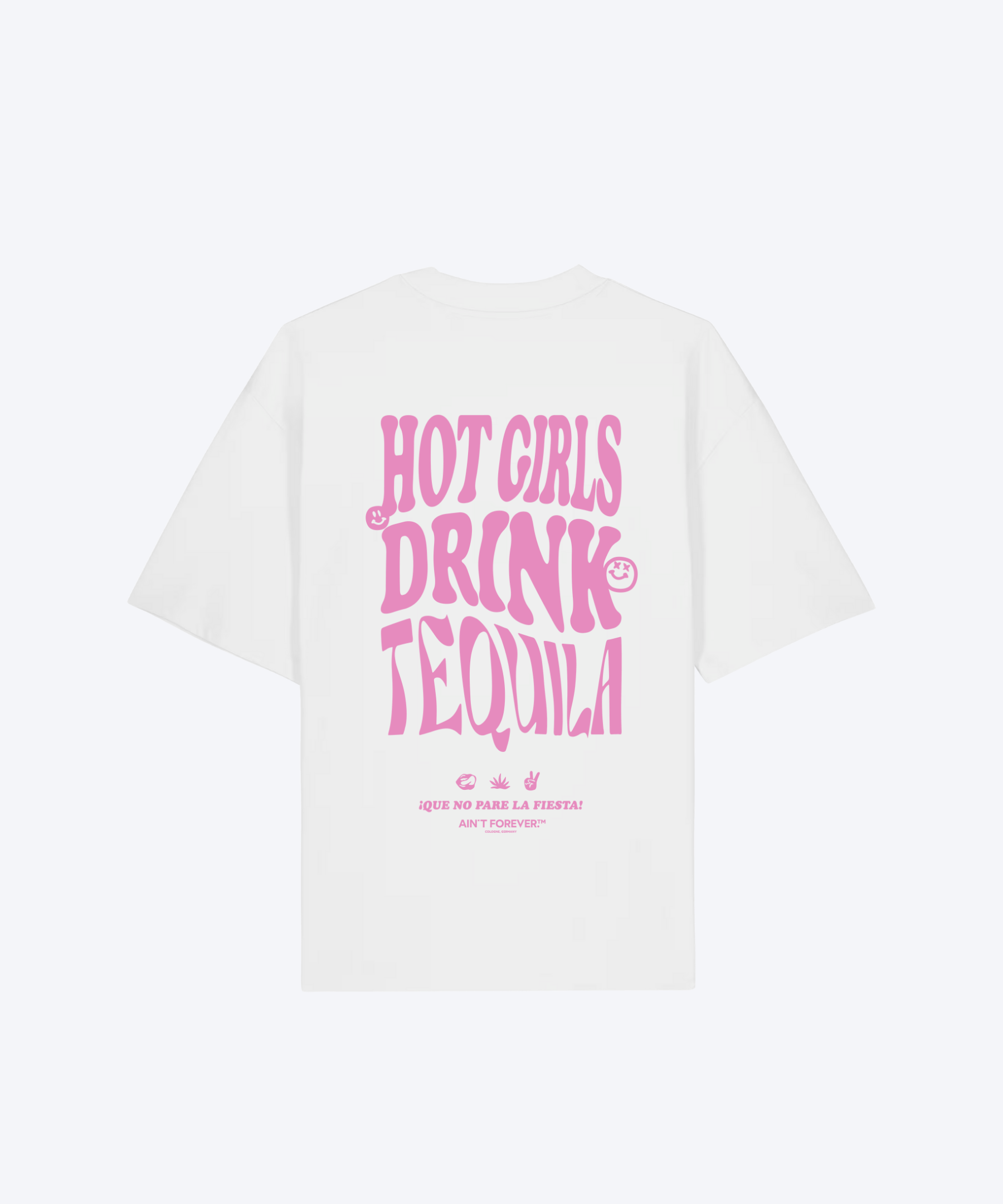 THE "HOT GIRLS DRINK TEQUILA" T-SHIRT (WHITE/PINK)