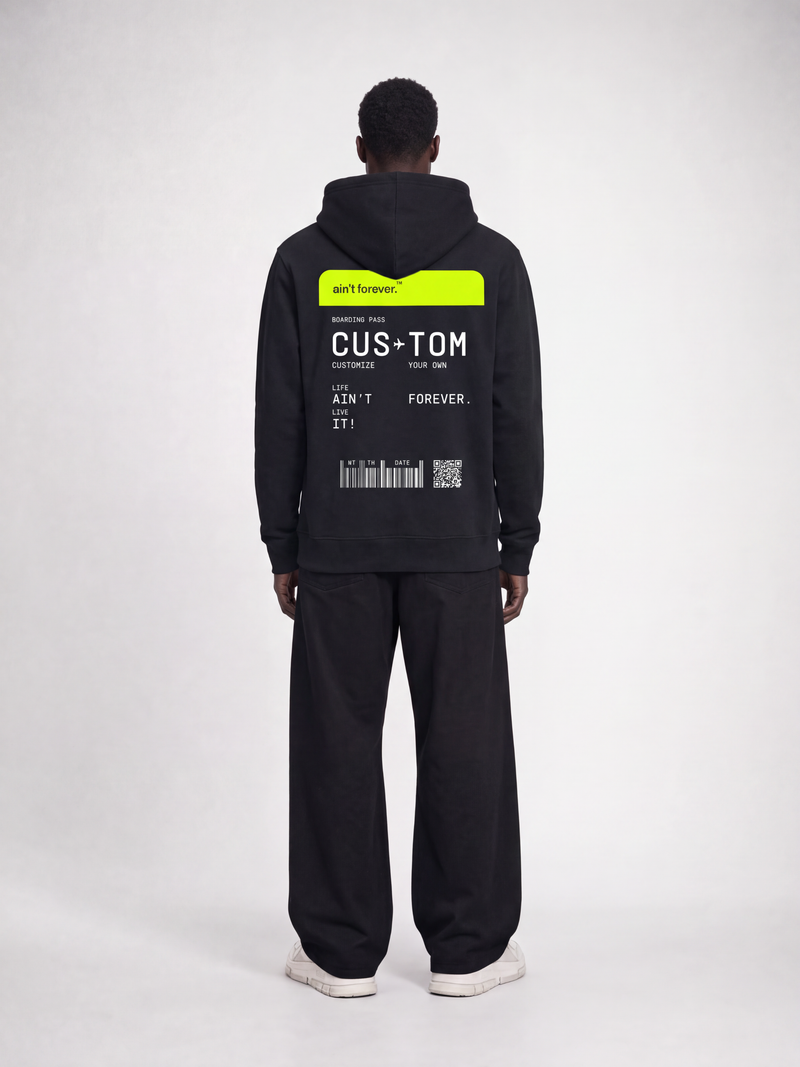 THE ORIGINAL BOARDING PASS HOODIE