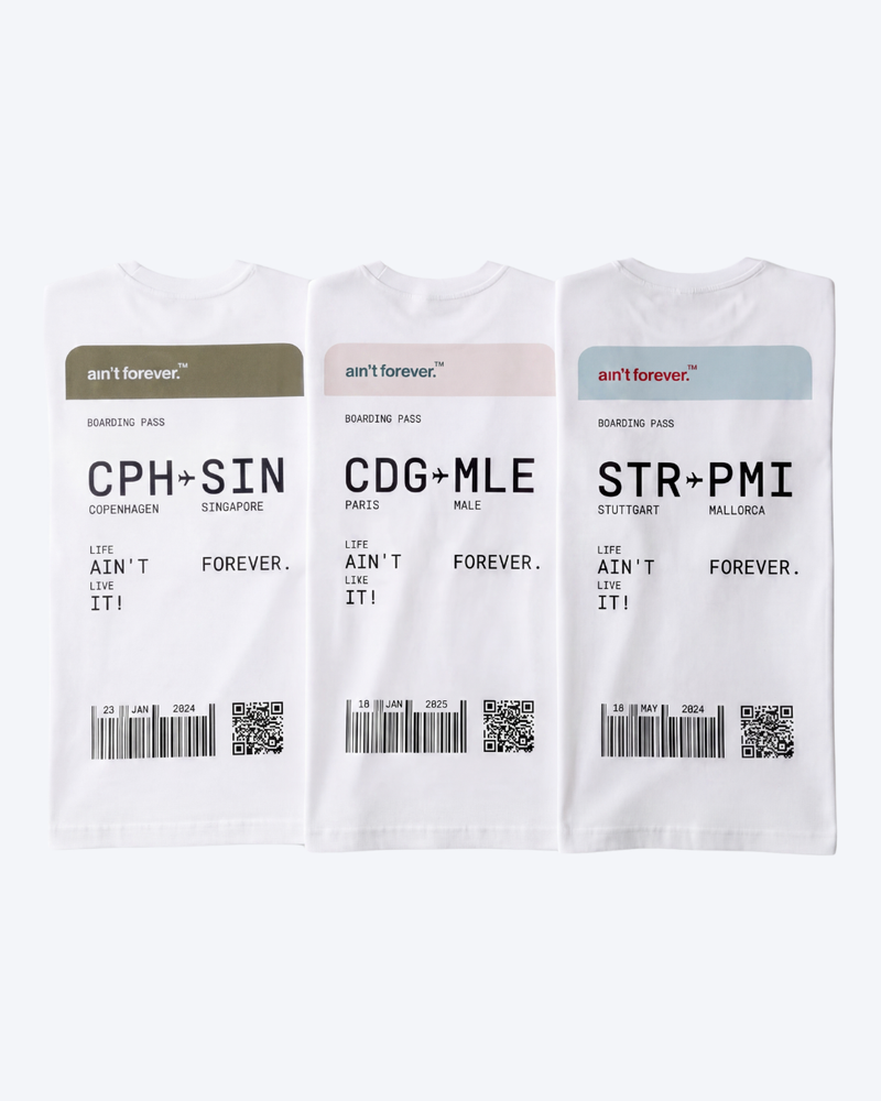 OVERSIZED FIT: BOARDING PASS T-SHIRT