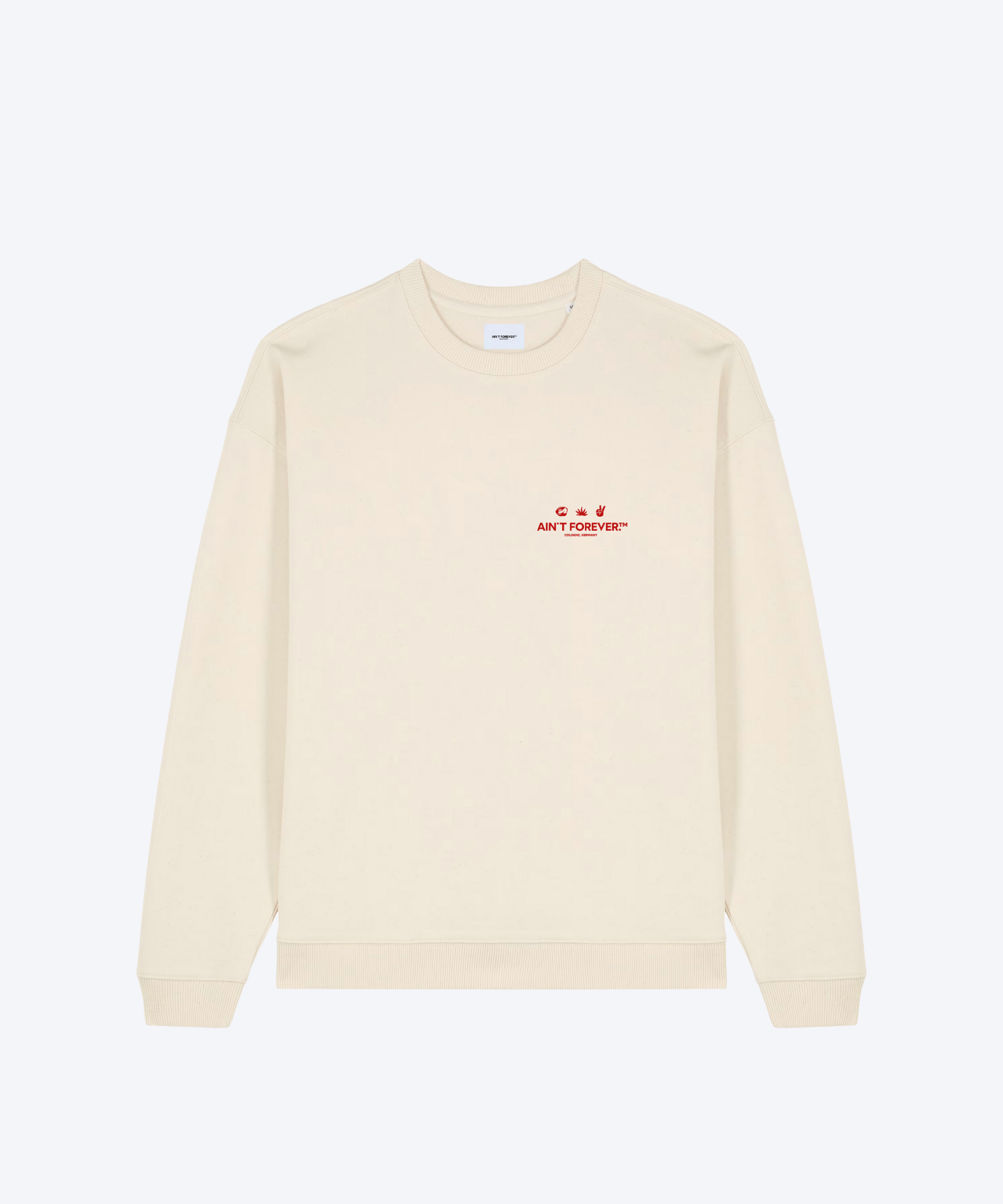 THE "HOT GIRLS DRINK TEQUILA" SWEATSHIRT (CREME/RED)