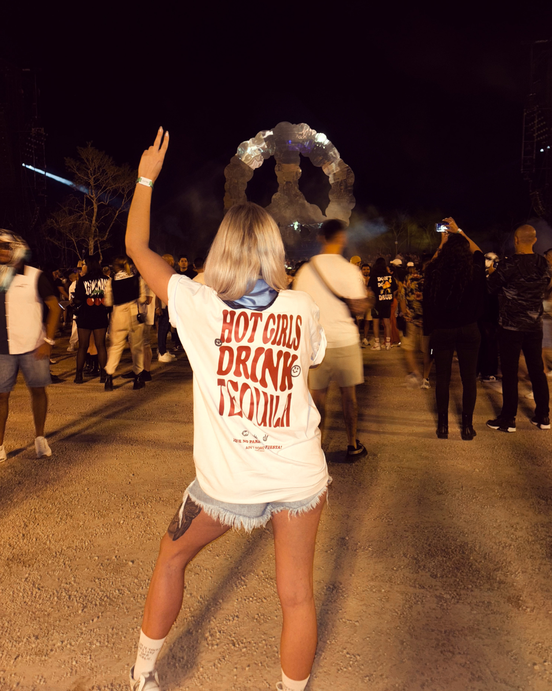 THE "HOT GIRLS DRINK TEQUILA" T-SHIRT (WHITE/RED/COAL)