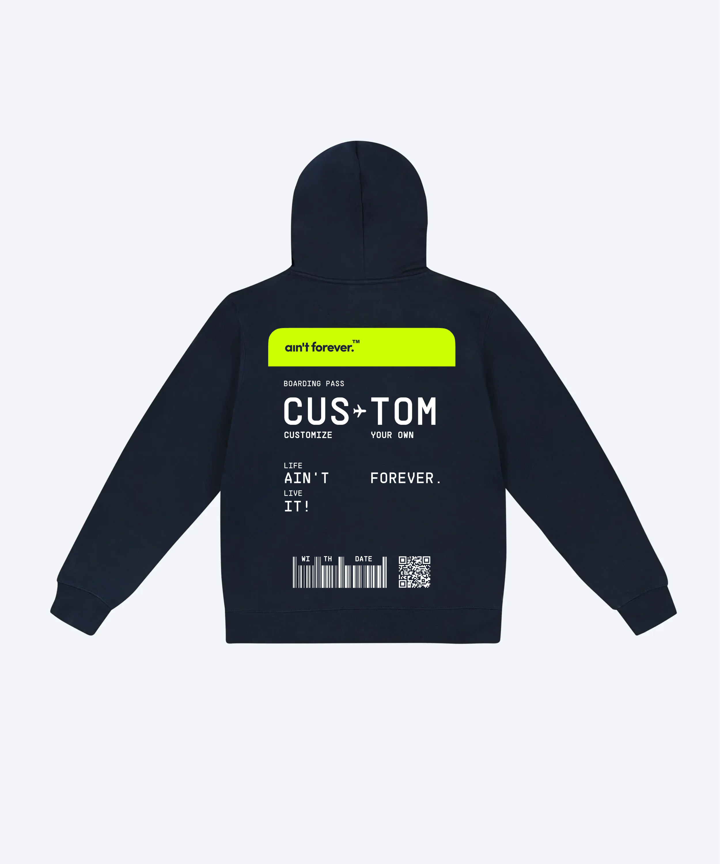 THE ORIGINAL BOARDING PASS HOODIE