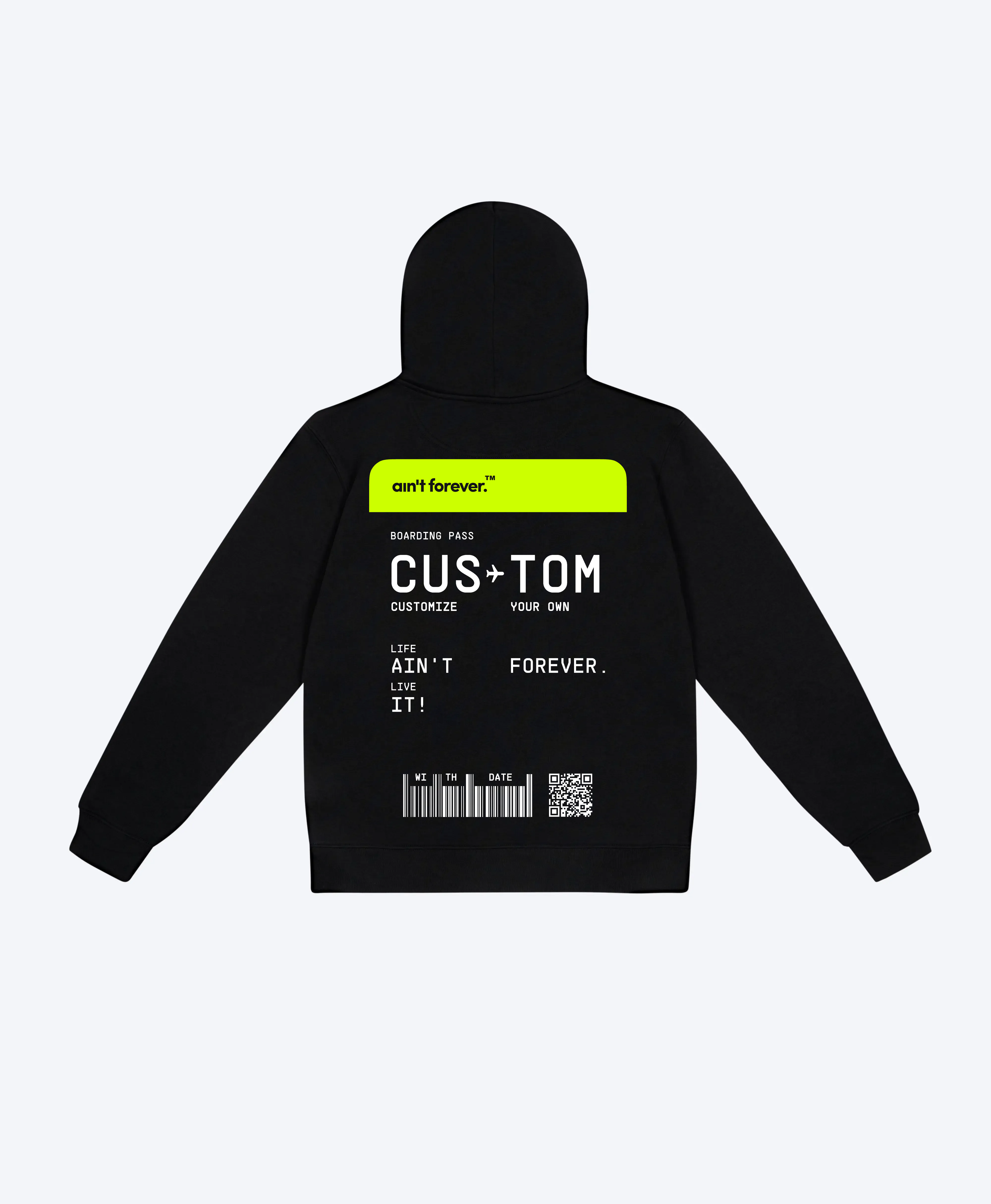 THE ORIGINAL BOARDING PASS HOODIE