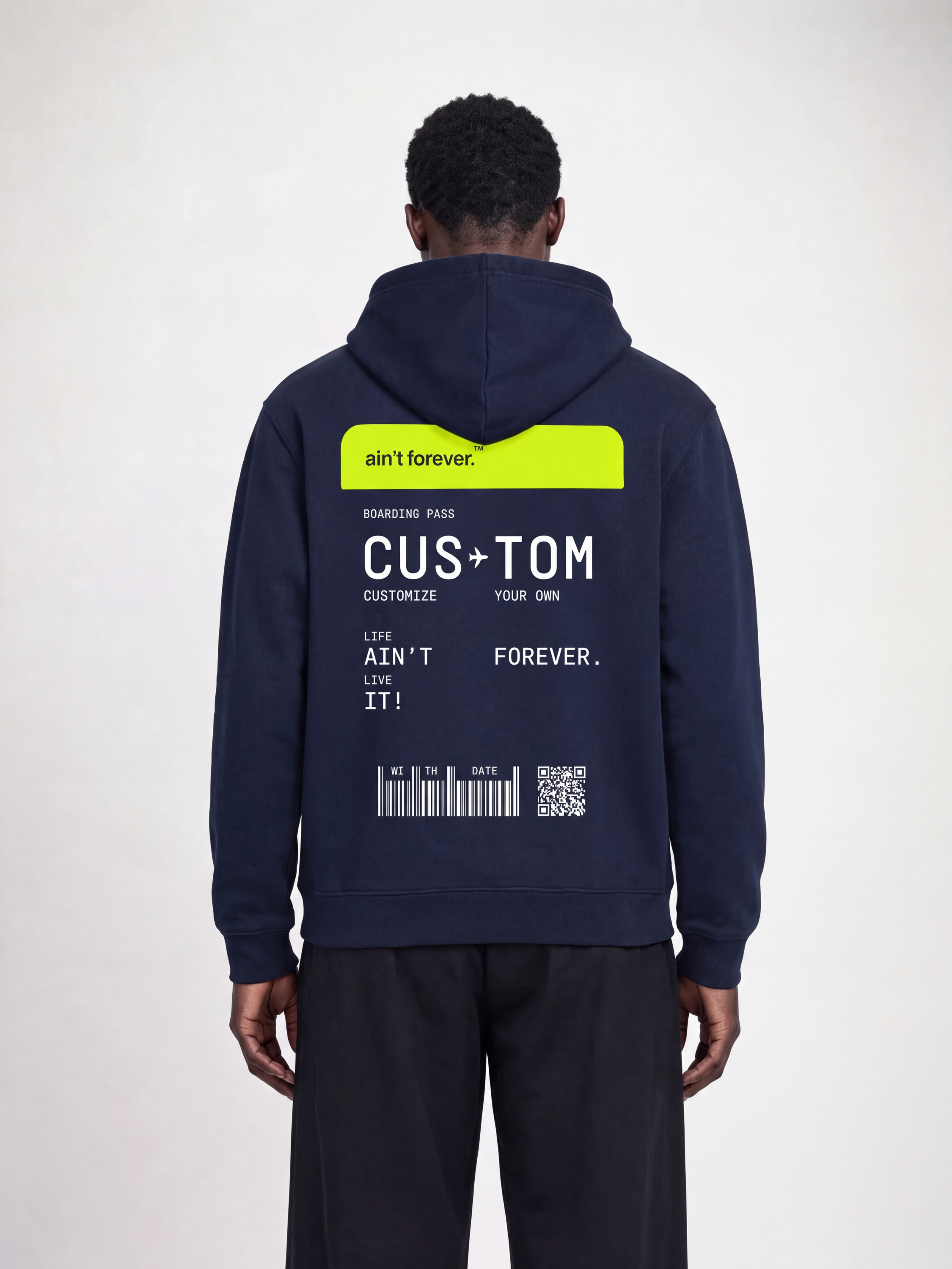 THE ORIGINAL BOARDING PASS HOODIE