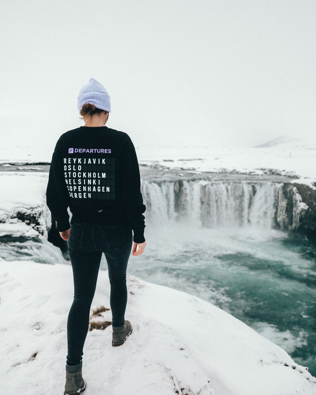 THE DEPARTURES SWEATSHIRT (BLACK / LAVENDER)