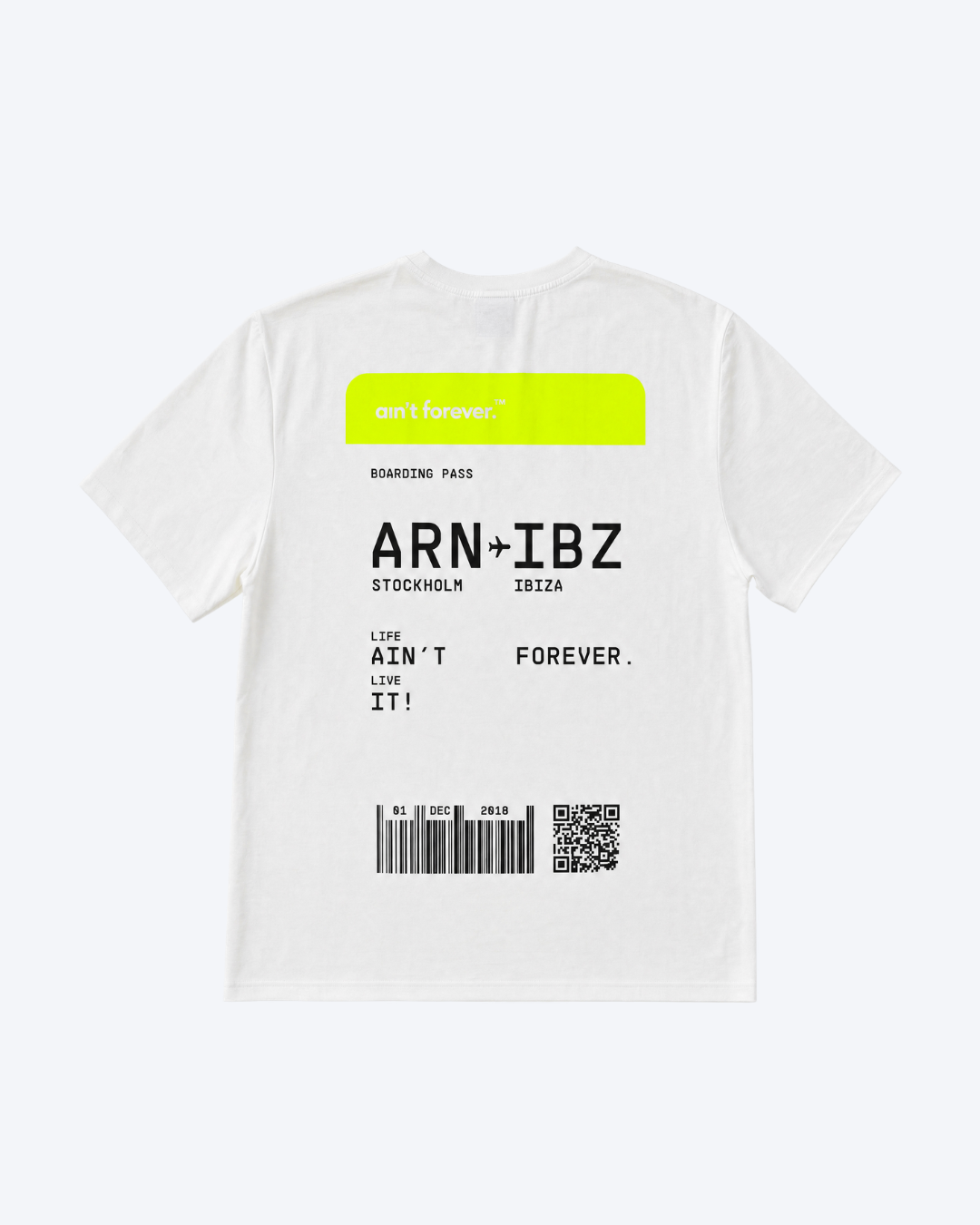 REGULAR FIT: NEON BOARDING PASS T-SHIRT