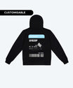 THE SKI PASS HOODIE (BLACK / LIGHT BLUE)