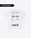 THE BOARDING PASS T-SHIRT (WHITE / DESERT DUST)