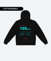 THE BPM HOODIE (BLACK / TURQUOISE / 1001TRACKLISTS)