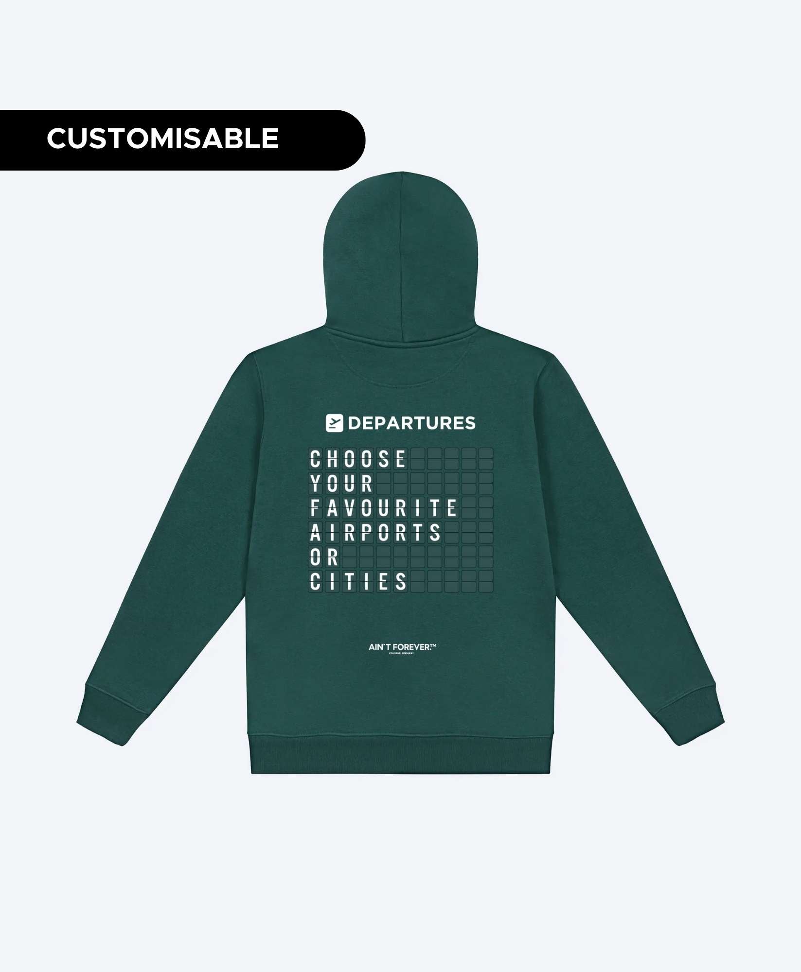 THE DEPARTURES HOODIE (GLAZED GREEN / WHITE)
