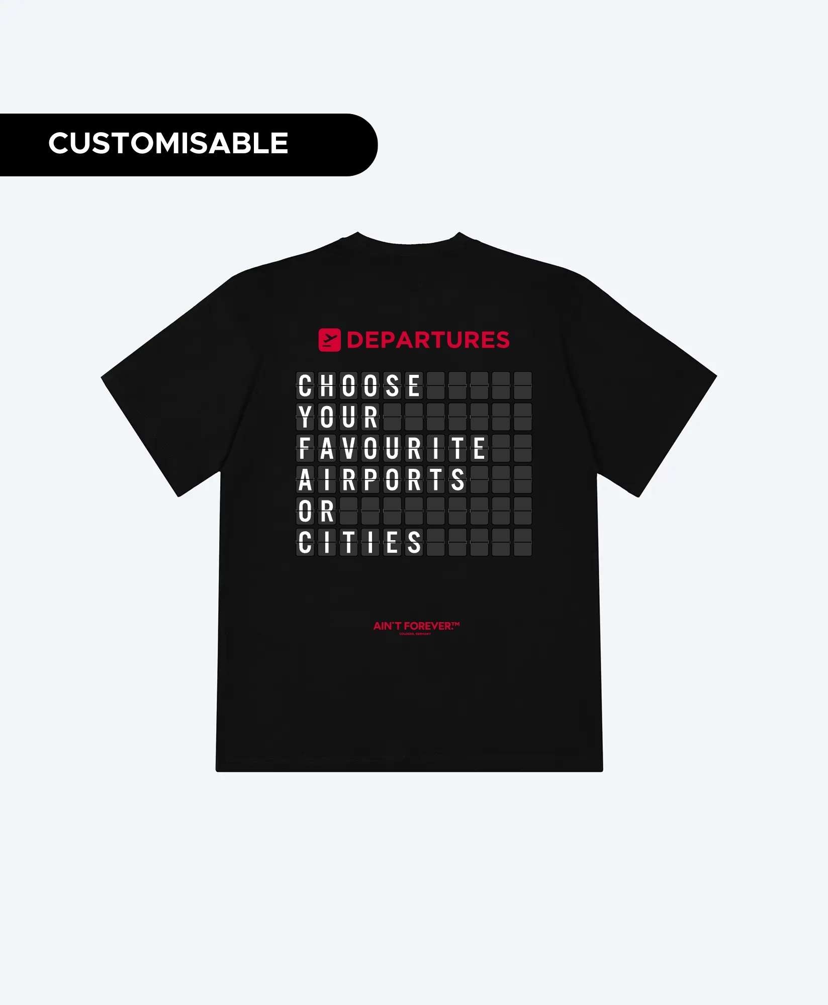 THE DEPARTURES T-SHIRT (BLACK / RED)