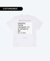 THE DEPARTURES T-SHIRT (WHITE / LAVENDER)