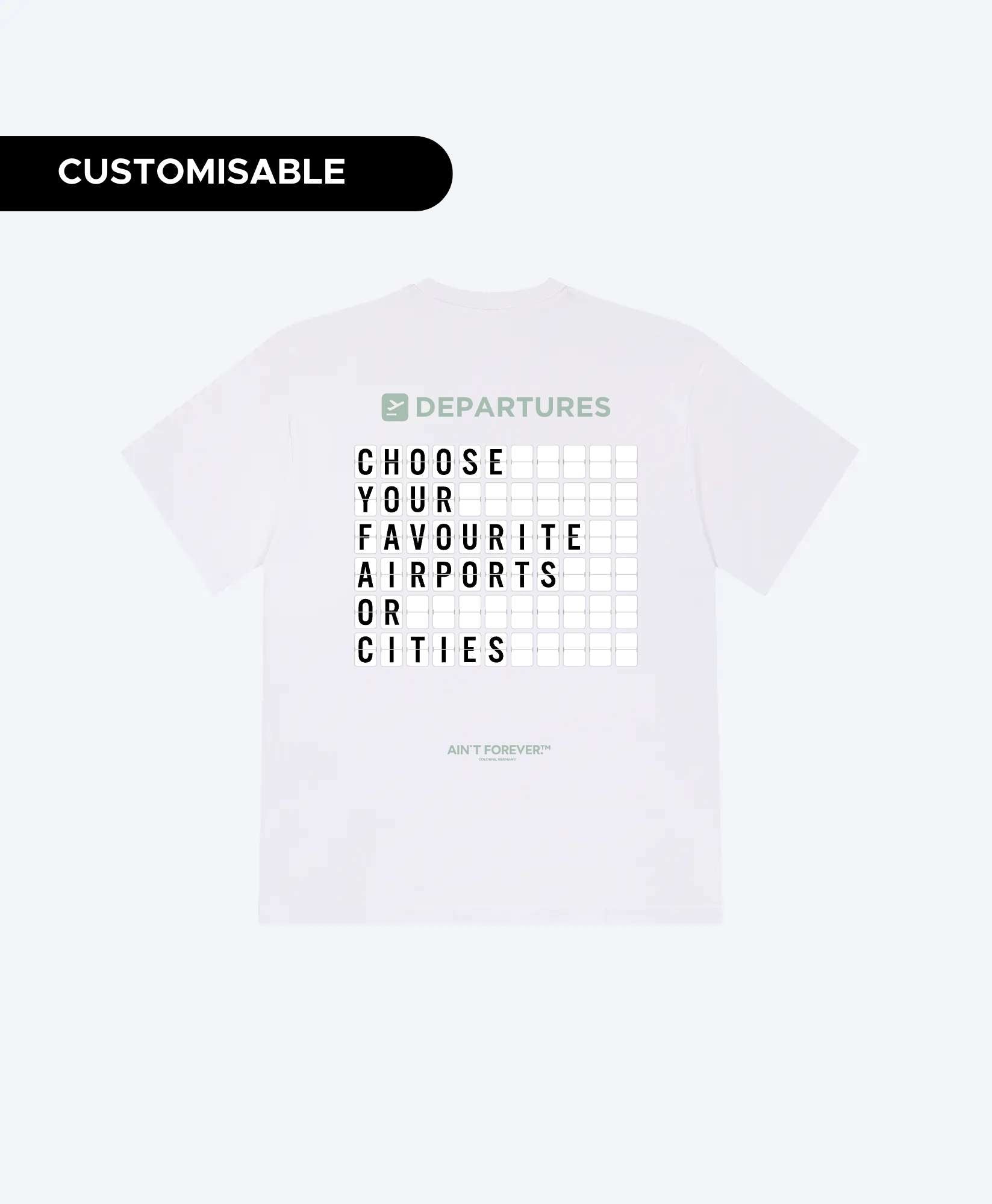 THE DEPARTURES T-SHIRT (WHITE / PASTEL GREEN)