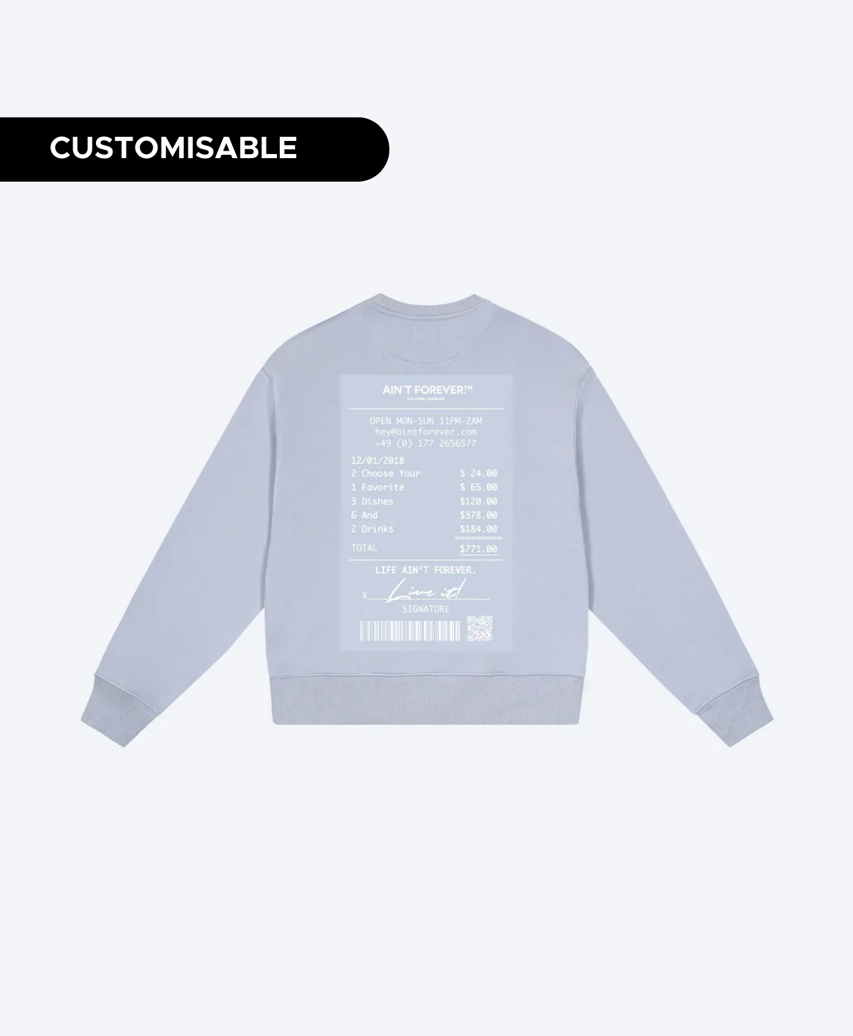 THE NIGHT OUT SWEATSHIRT (SERENE BLUE/SERENE BLUE)