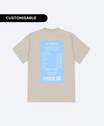 THE NIGHT OUT T-SHIRT (DESERT DUST/LIGHT BLUE)