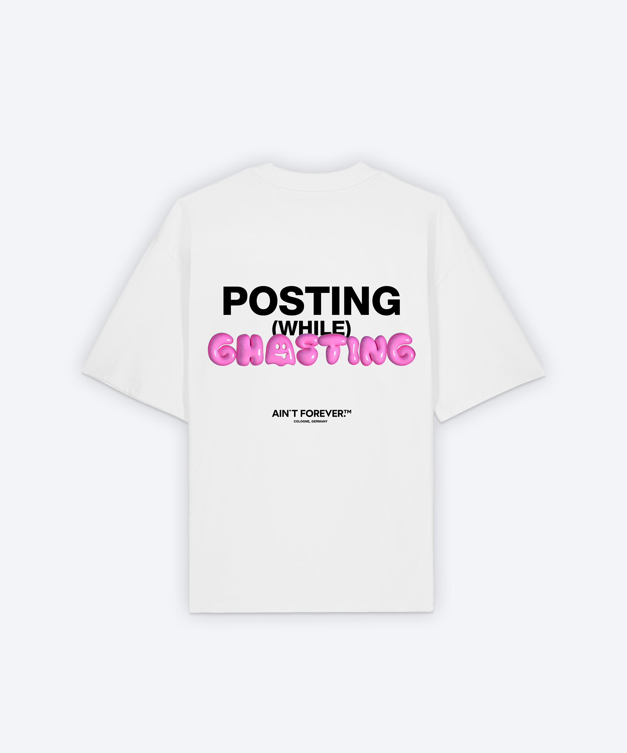 POSTING WHILE GHOSTING T-SHIRT (WHITE)