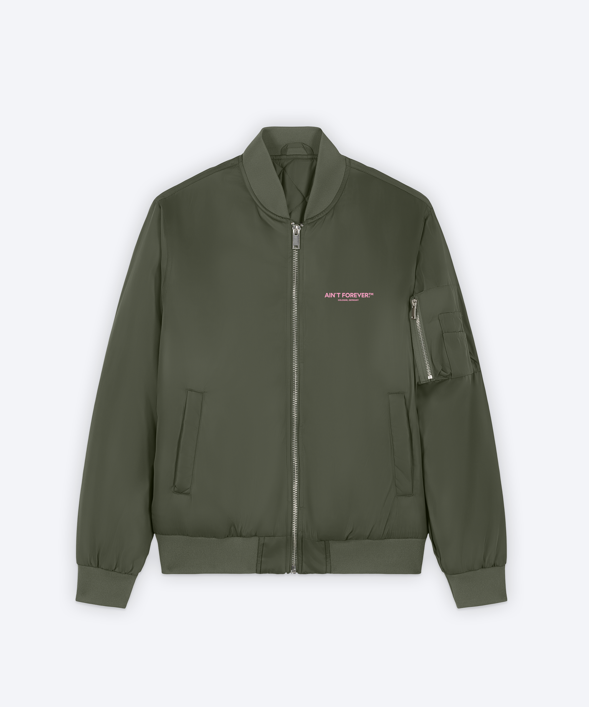 THE ESSENTIAL BOMBER (KHAKI/PINK)