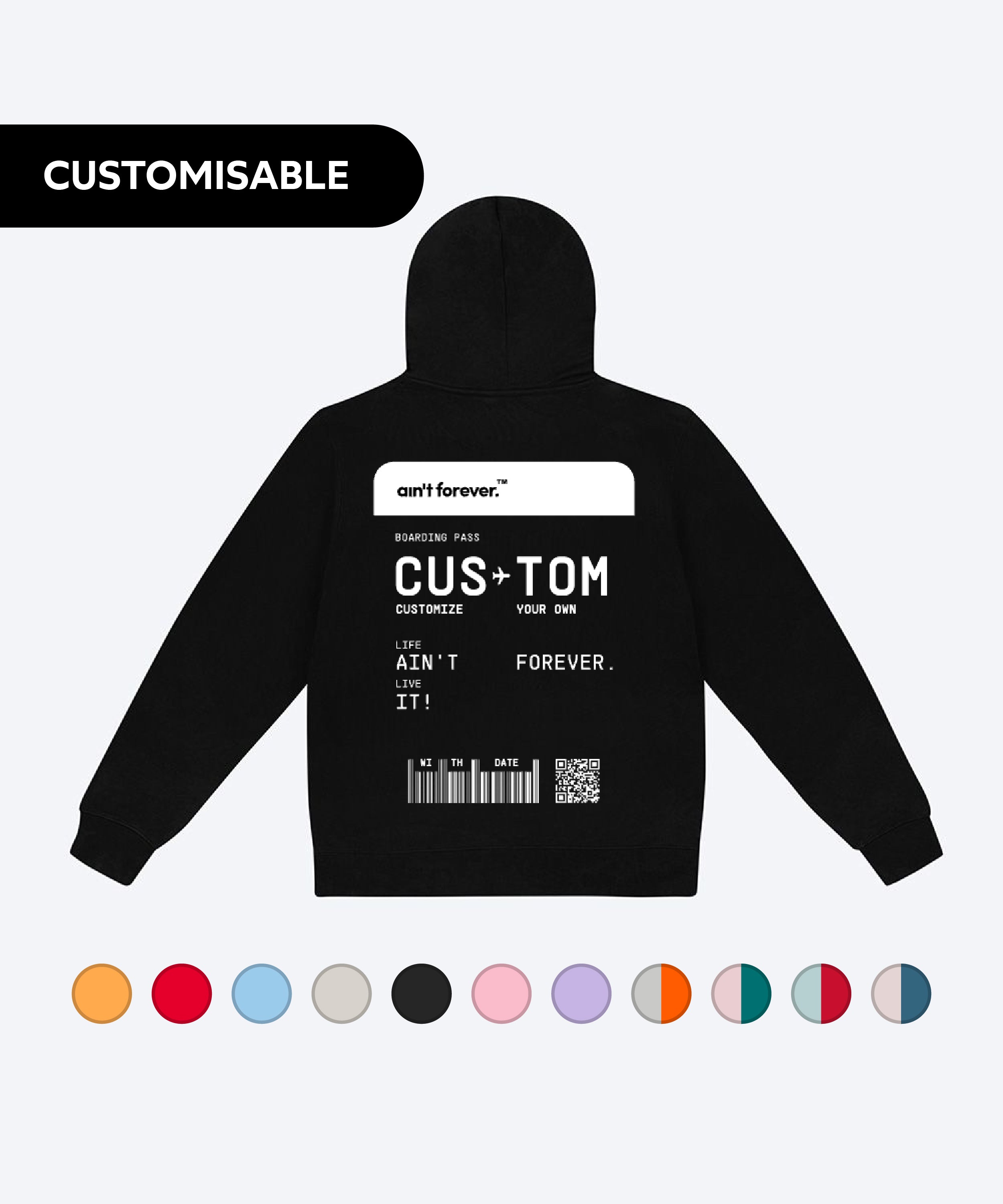 THE BOARDING PASS HOODIE CONFIGURATOR