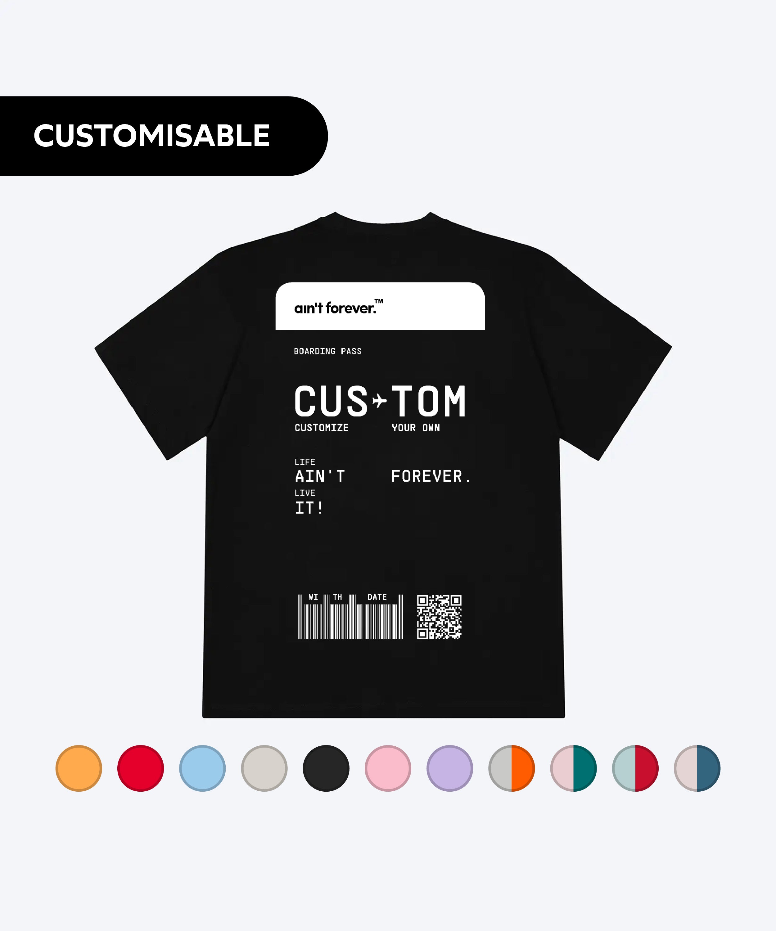 THE BOARDING PASS T-SHIRT CONFIGURATOR (BLACK)