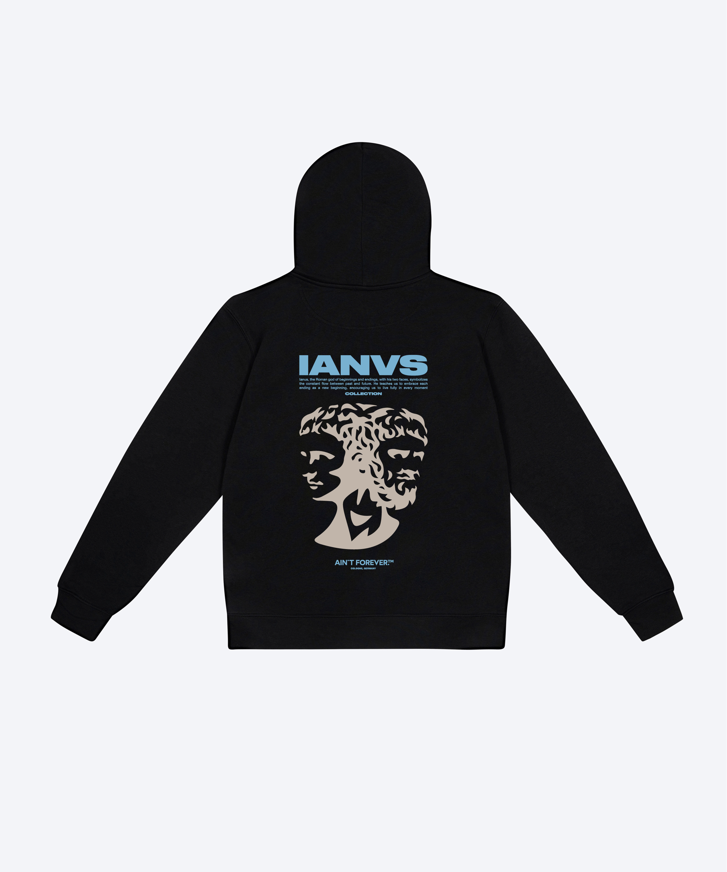 THE IANVS HOODIE (BLACK/LIGHTBLUE/BEIGE)