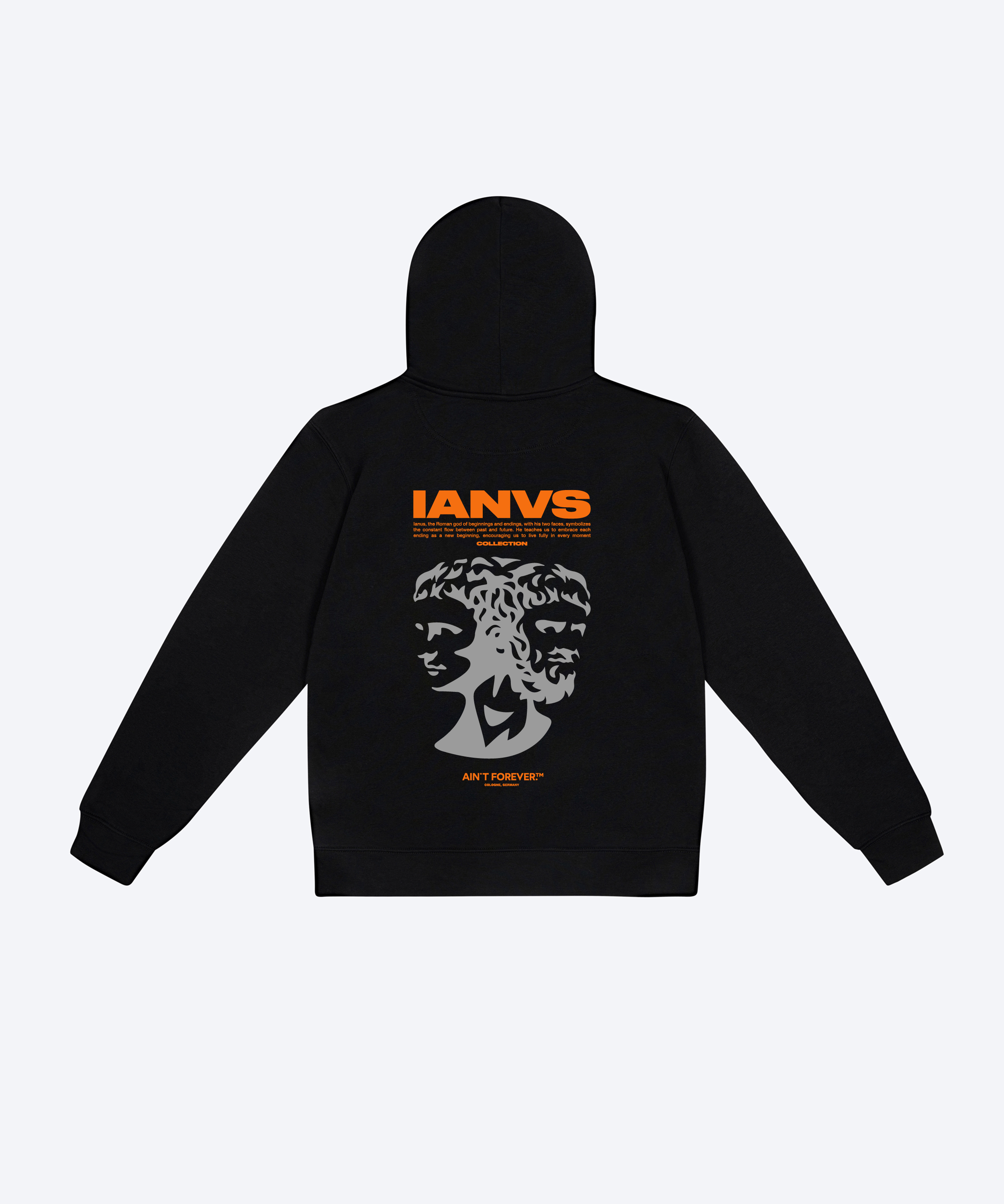 THE IANVS HOODIE (BLACK/ORANGE/GREY)