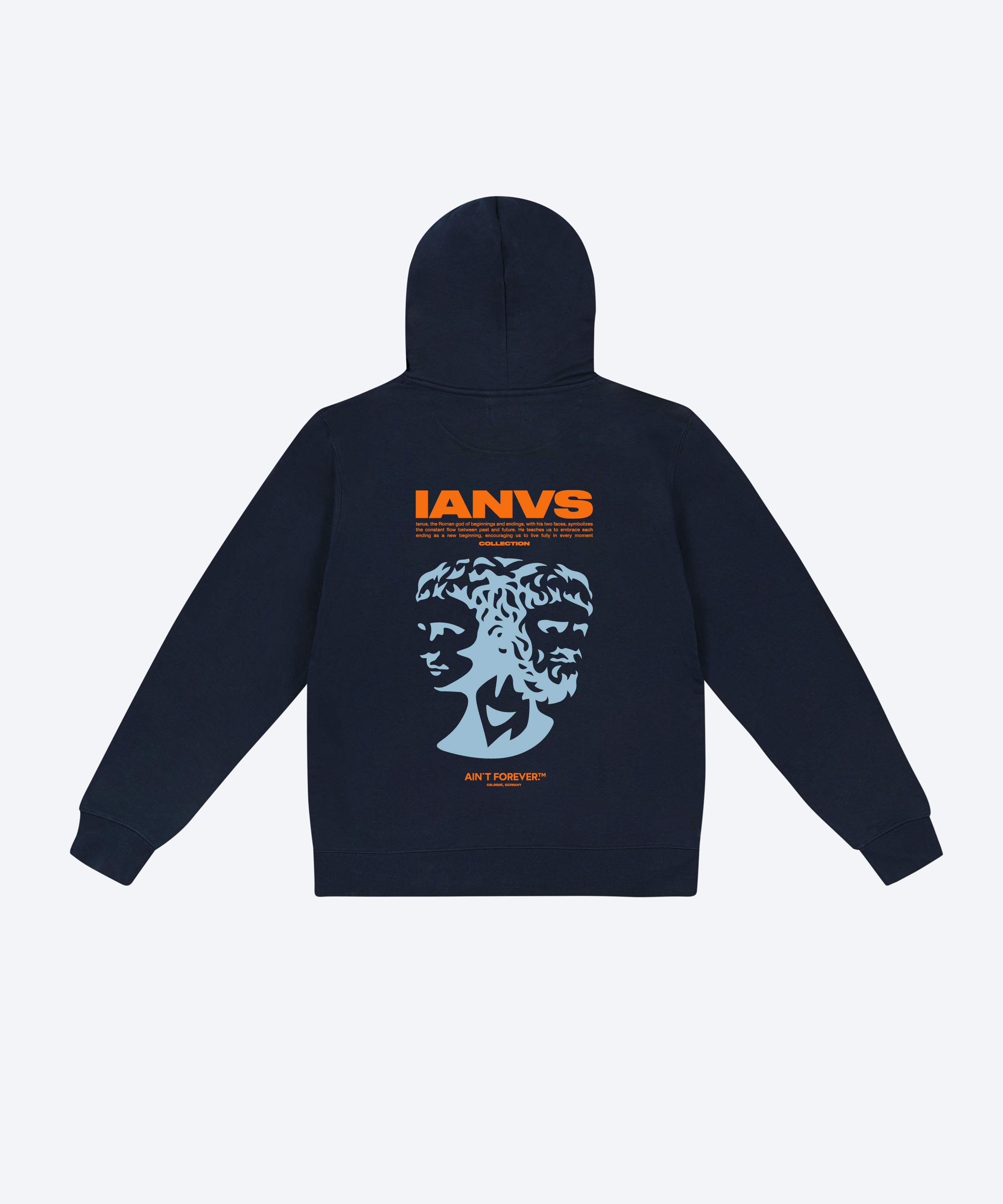 THE IANVS HOODIE (NAVY/ORANGE/LIGHTBLUE)