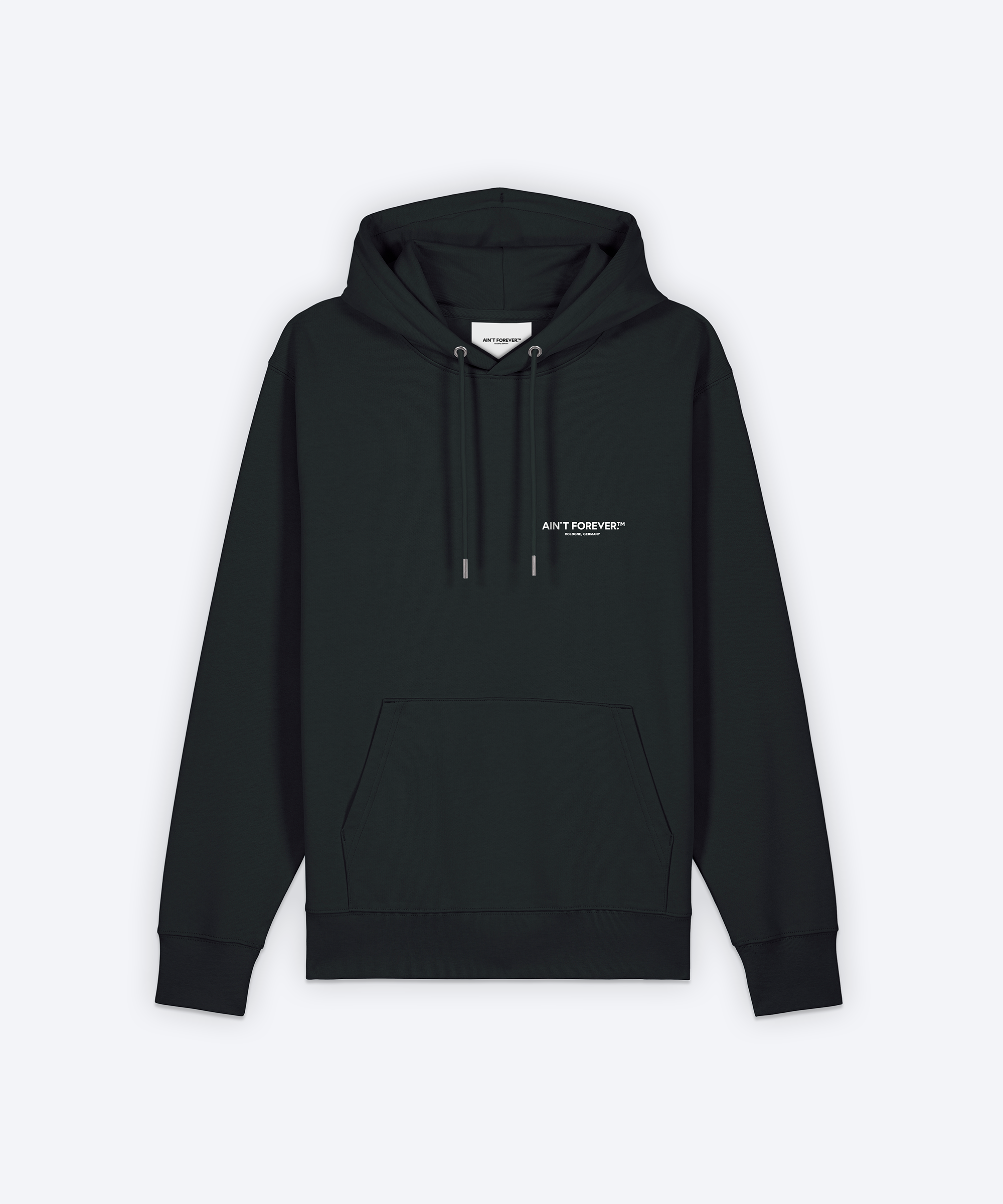 THE ESSENTIAL HOODIE (BLACK/WHITE)