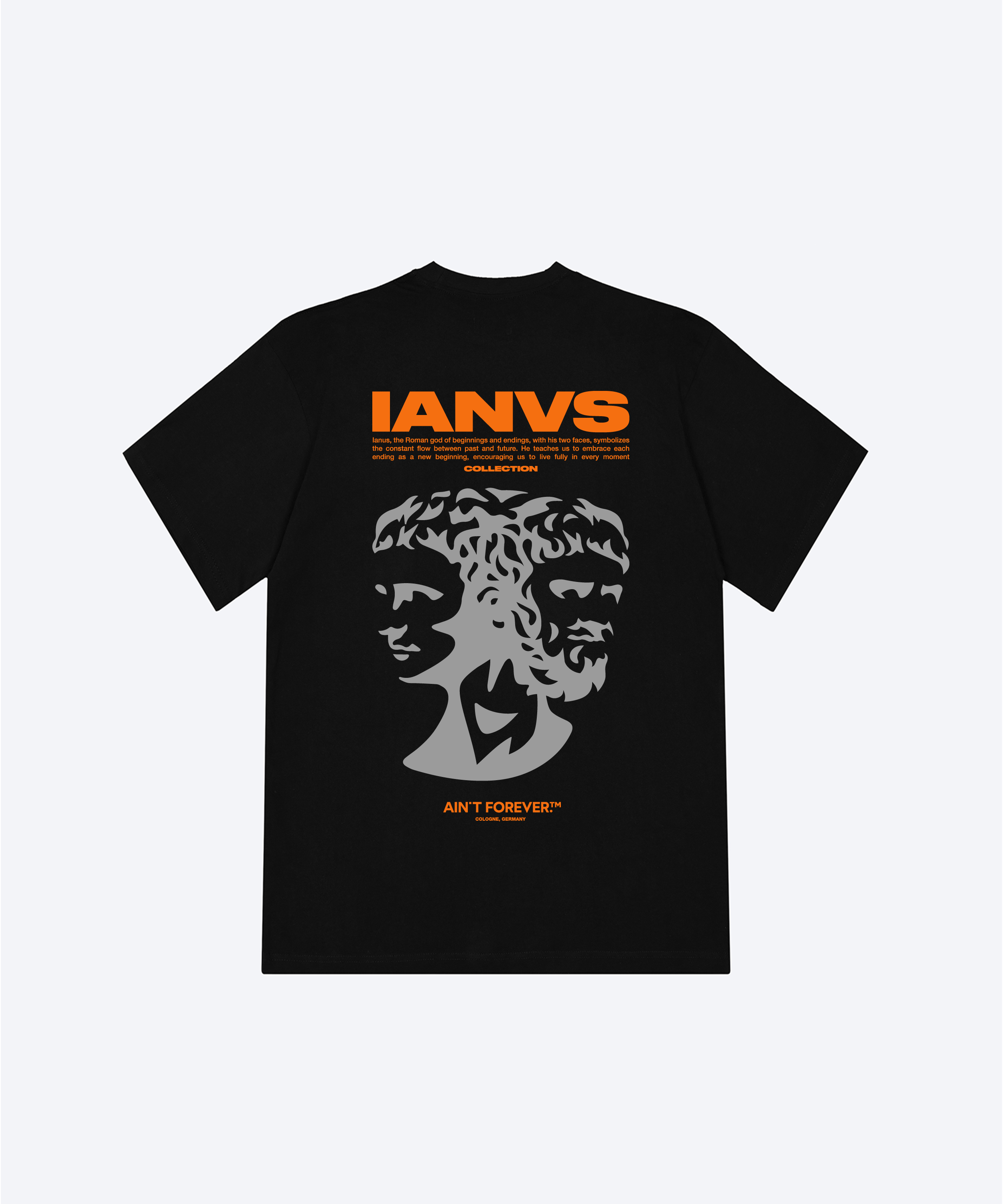 THE IANVS T-SHIRT (BLACK/ORANGE/GREY)