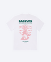 THE IANVS T-SHIRT (WHITE/PINE/ROSÉ)